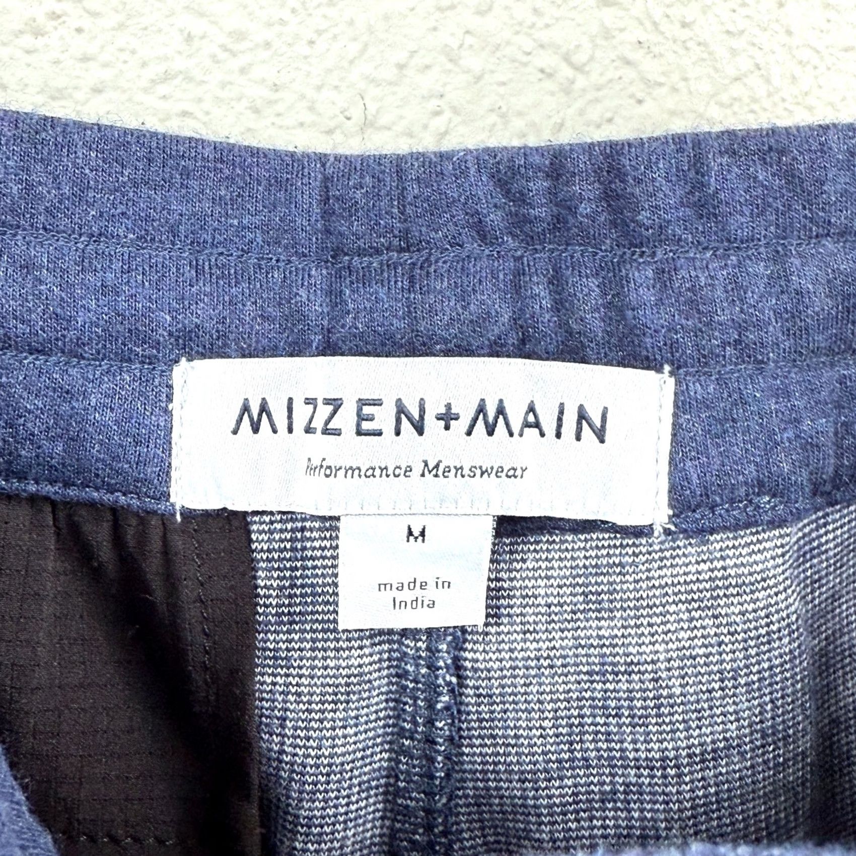 Mizzen+Main Mizzen+Main Men’s Jogger Pants Blue Elastic Waist Size M Regular Inseam 30.5" Slim Front Flat Front Style Jogger Size US 31 - 4 Thumbnail