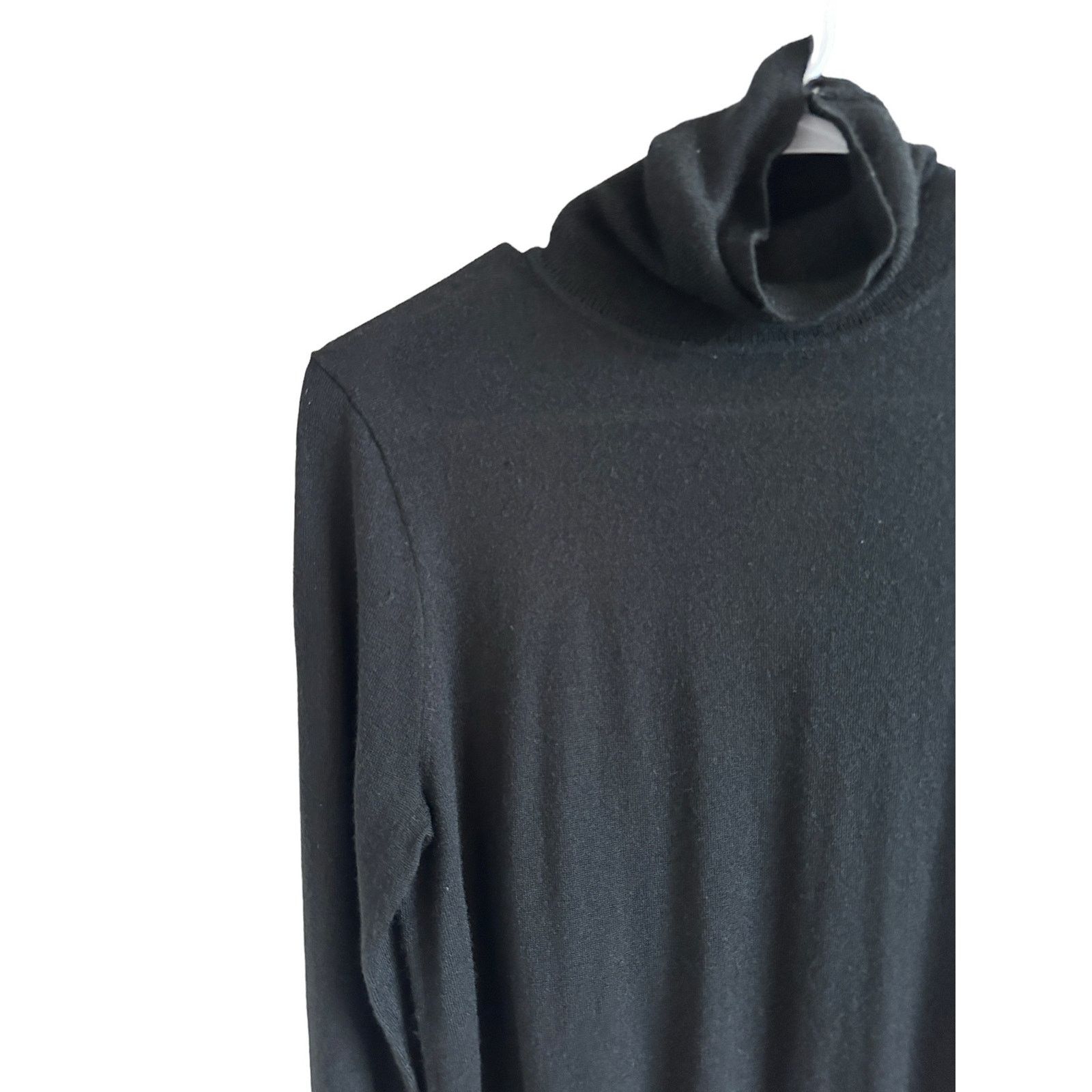 J.Crew J.Crew Medium Black Long Sleeve Mock Neck Pullover Sweater Size M / US 6-8 / IT 42-44 - 4 Thumbnail