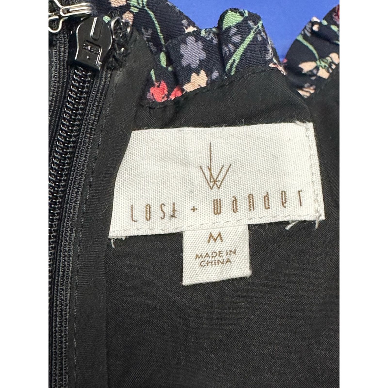 Other Lost And Wander Romper Long Sleeve Pockets Floral Black M Size 30" / US 8 / IT 44 - 10 Thumbnail
