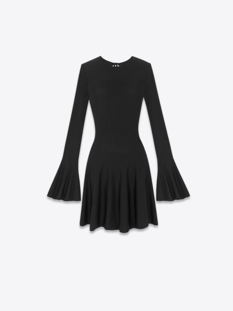 Saint Laurent Paris o1s1wg110425 732897 Skater Dress in Black Size M / US 6-8 / IT 42-44 - 1 Thumbnail