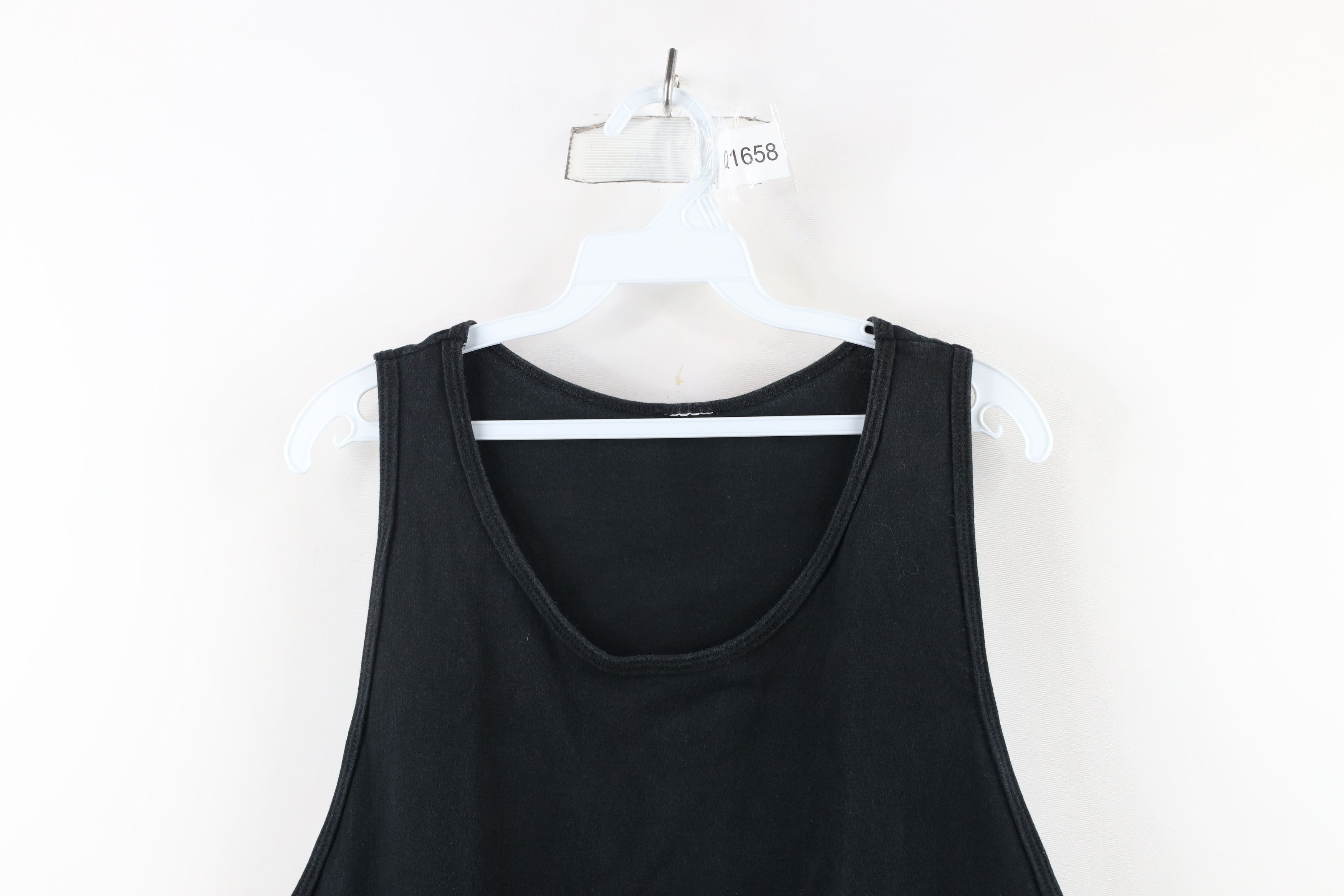 Vintage Vintage 90s Streetwear Blank Tank Top T-Shirt Black Cotton Size US XL / EU 56 / 4 - 2 Thumbnail