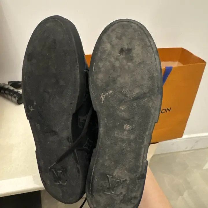 Louis Vuitton Louis Vuitton Black Monogram High-Top Sneakers -2508 Size US 7.5 / EU 40-41 - 4 Thumbnail