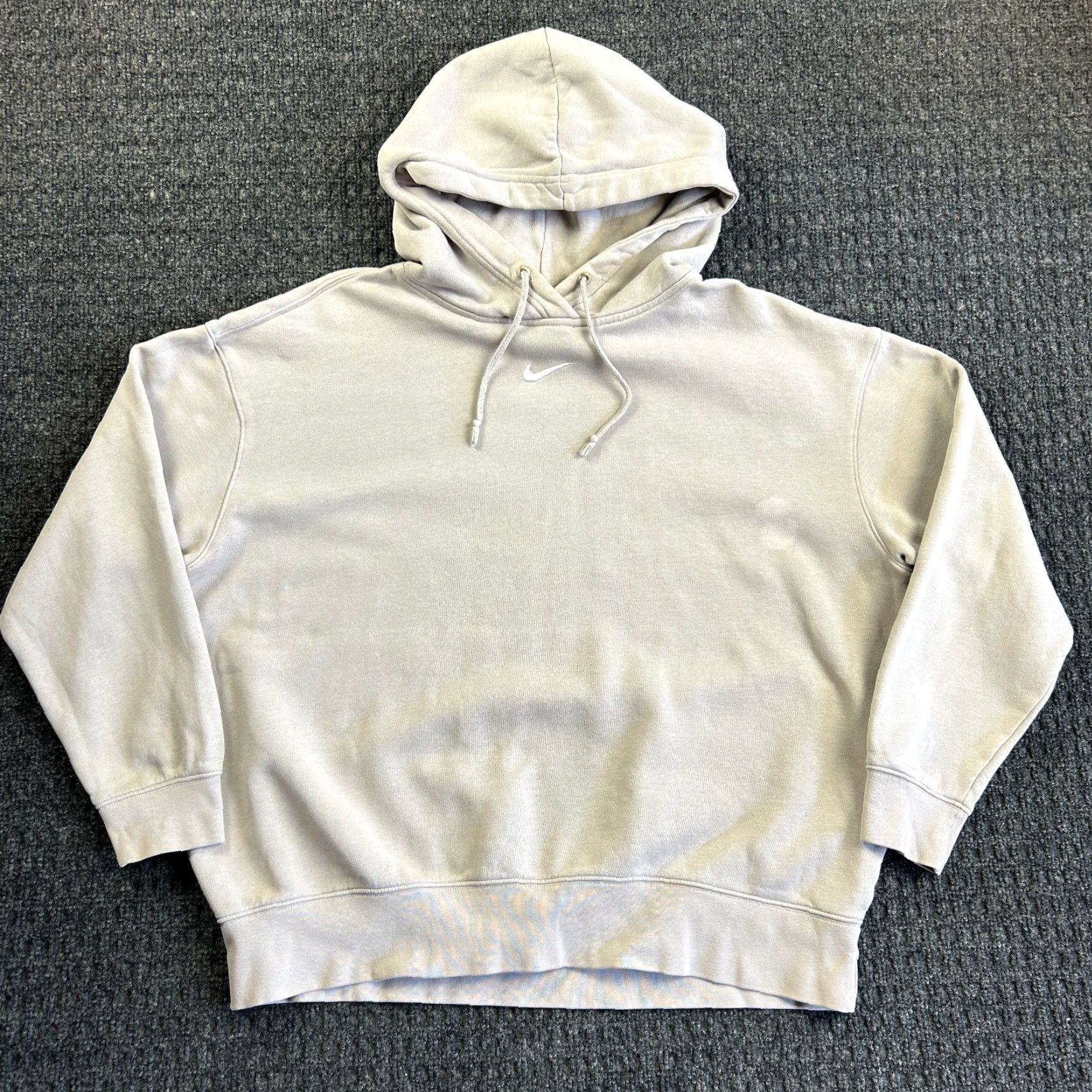 Nike VINTAGE Nike Hoodie Center Swoosh Boxy Fit Drop Shoulder Gray M Womens Sweater Size M / US 6-8 / IT 42-44 - 5 Thumbnail