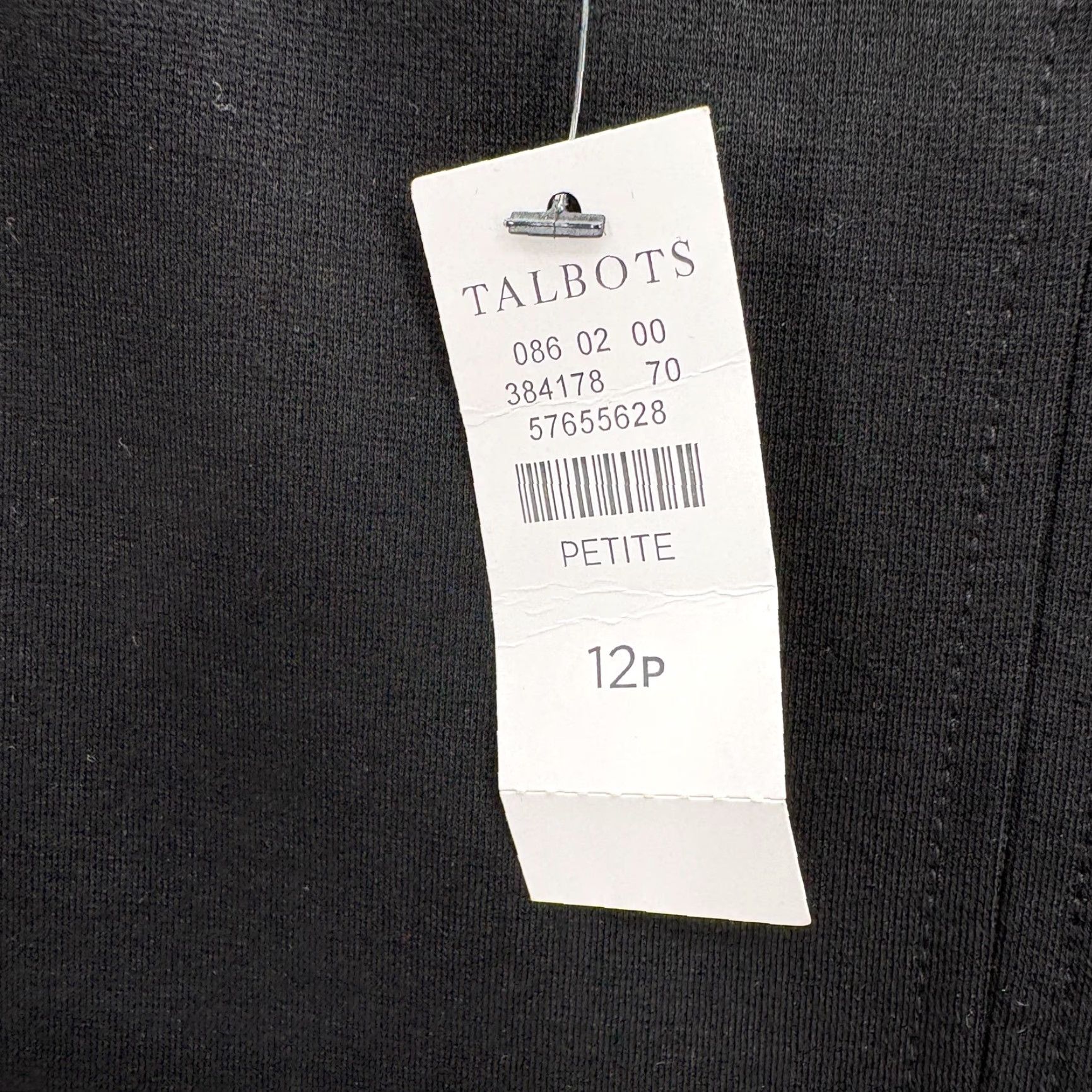 Talbots Talbots Dress Womens 12P Black Sleeveless Fit & Flare Knit Midi Work Career NWT Size XL / US 12-14 / IT 48-50 - 4 Thumbnail