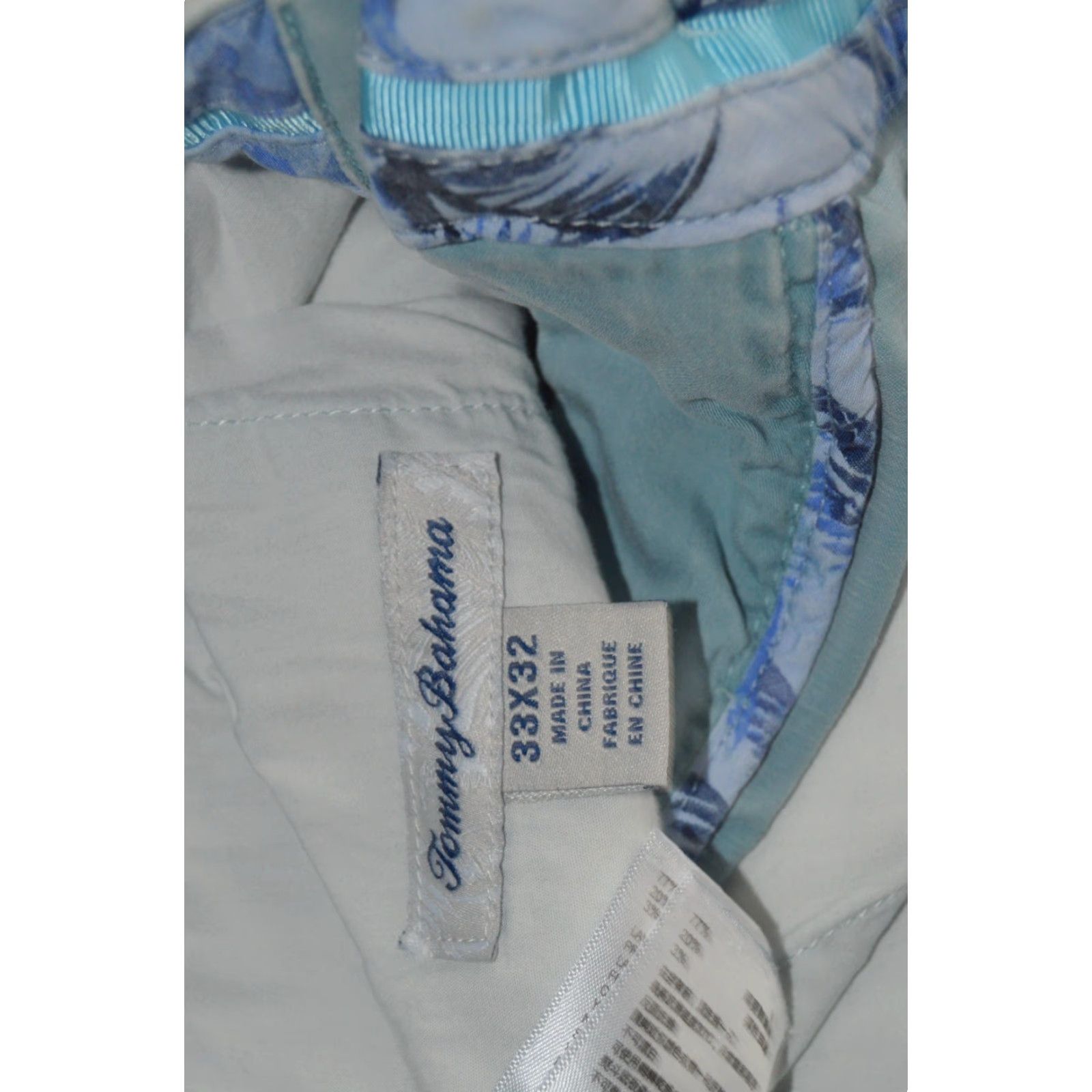 Tommy Bahama Tommy Bahama Pants Men's Chino Regular 33 Blue Beach Marlin Logo Flat Front Patch Pockets Casual Cotton Blend Size US 33 - 6 Thumbnail