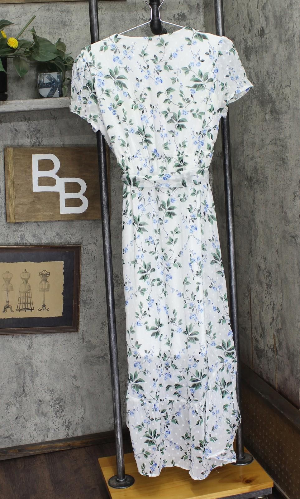 Other Nwt Ny Collection High Low Hem Chiffon Dress Blue Floral Pl Size L / US 10 / IT 46 - 2 Thumbnail