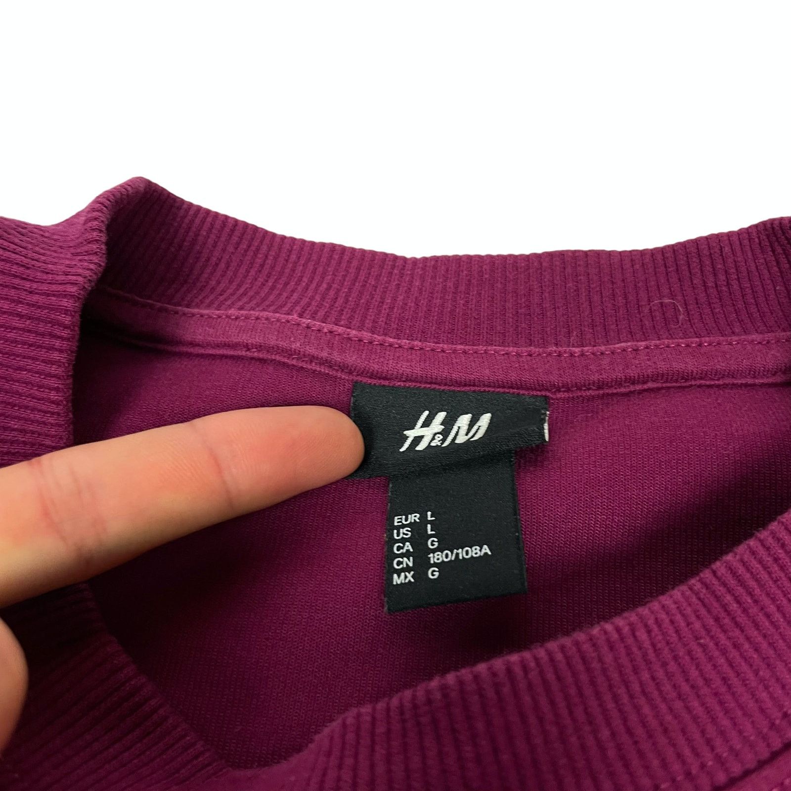 H&M H&M The Weeknd Men's Burgundy Crew Neck Sweatshirt Large Size US L / EU 52-54 / 3 - 7 Thumbnail
