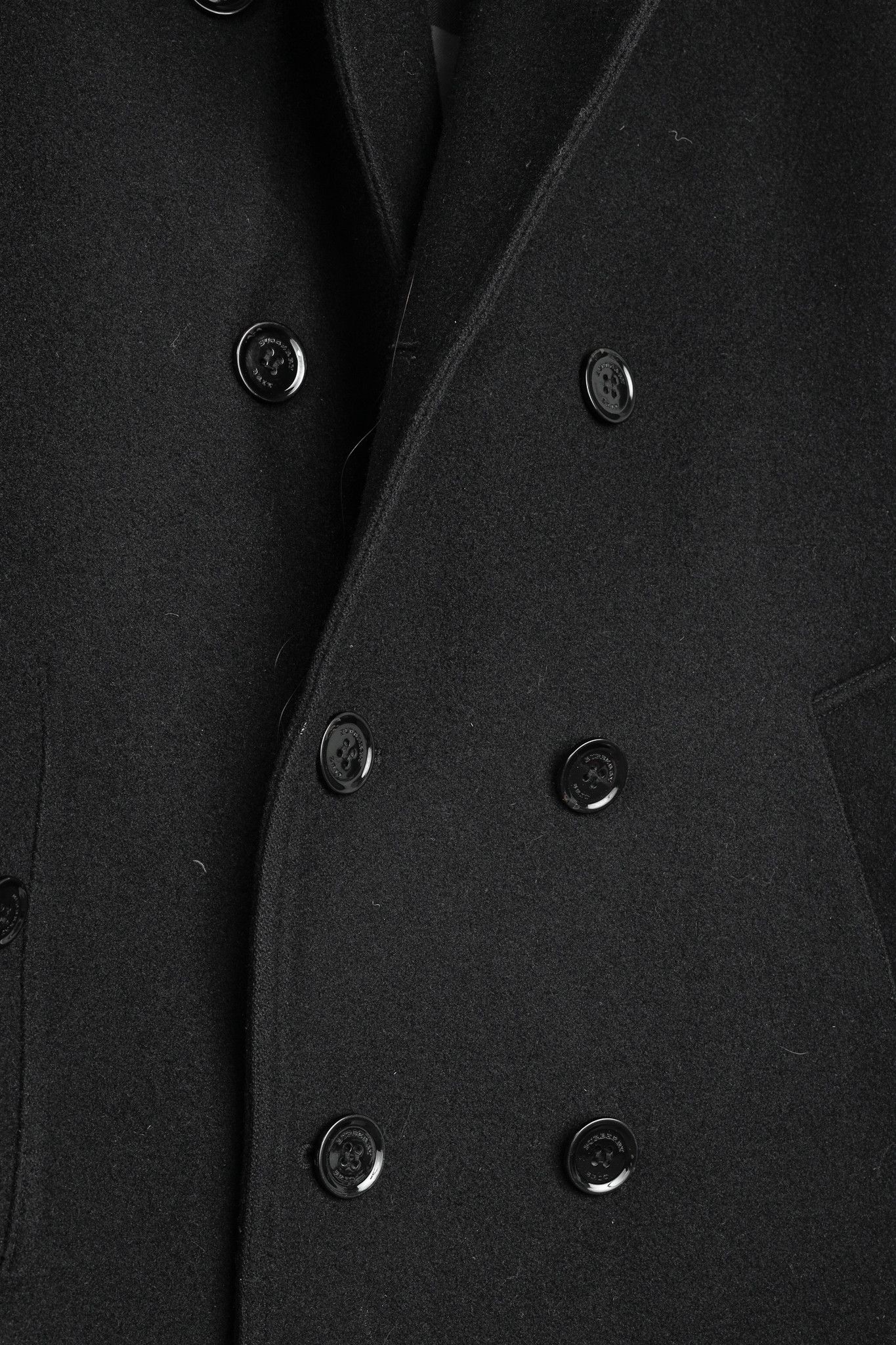 Burberry Burberry Black Wool-Blend Double-Breasted Pea Coat Size US M / EU 48-50 / 2 - 7 Thumbnail
