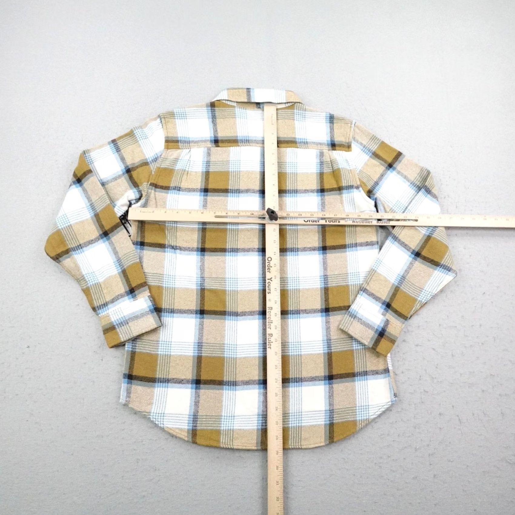 Vintage Loser Machine Shirt Mens Small Brown Blue Plaid Hidalgo Flannel Button Up NEW Size US S / EU 44-46 / 1 - 7 Thumbnail