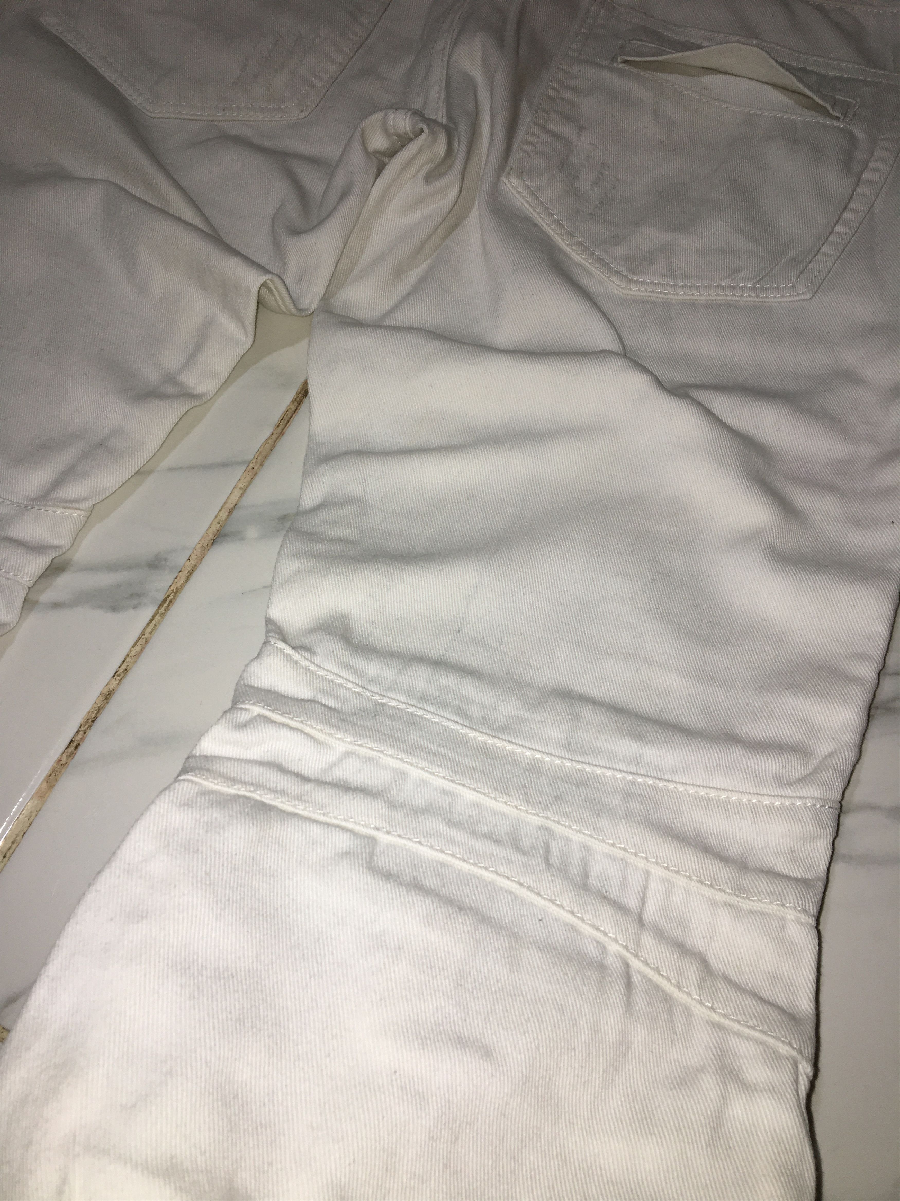In The Attic In The Attic Biker White Denim Pants Size US 29 - 18 Thumbnail