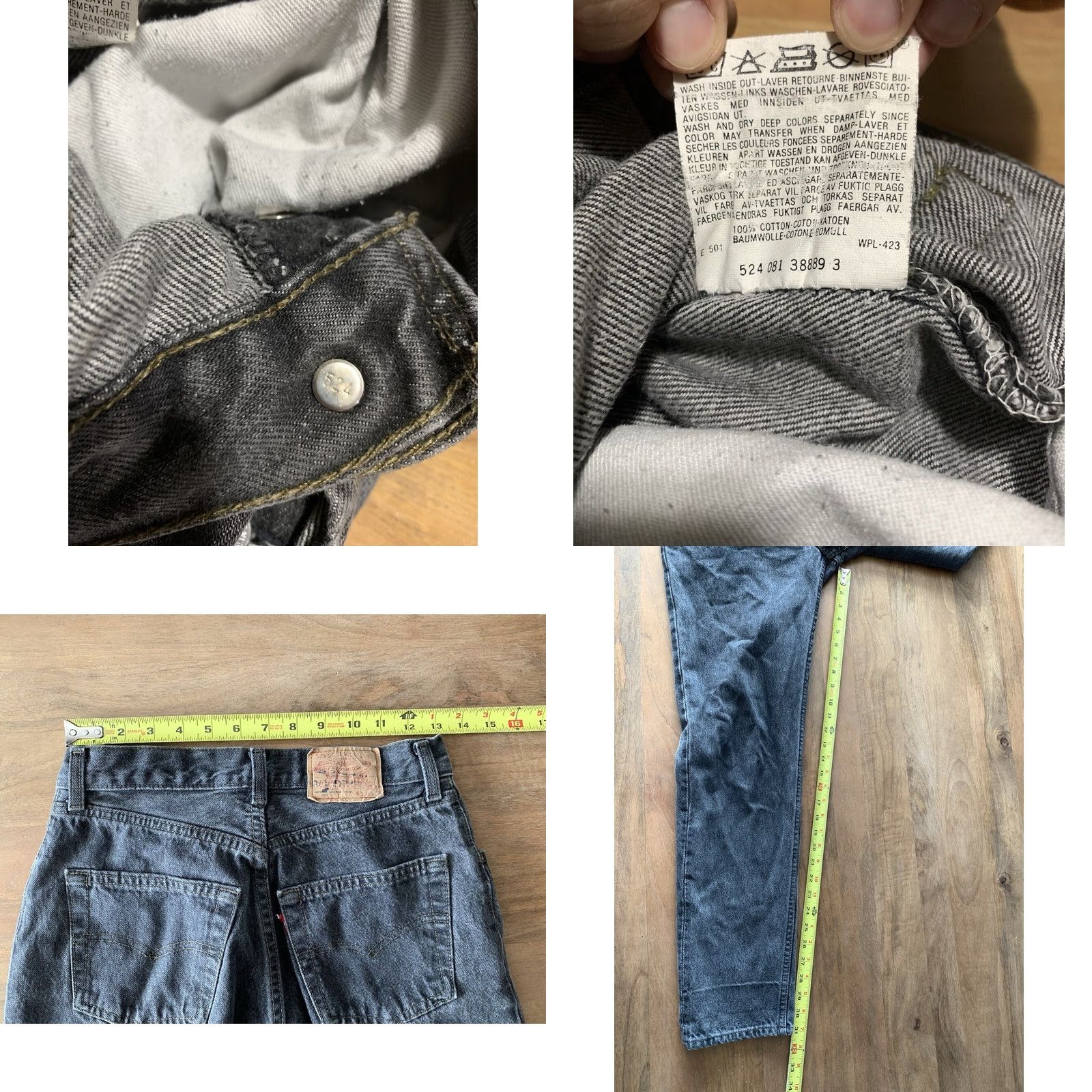Levi's VINTAGE Levi's 901 Jeans Womens 29x32 High Rise Dark Denim USA 80s 90s City Hipster Logo Retro Straight Womens Size 29" - 8 Thumbnail