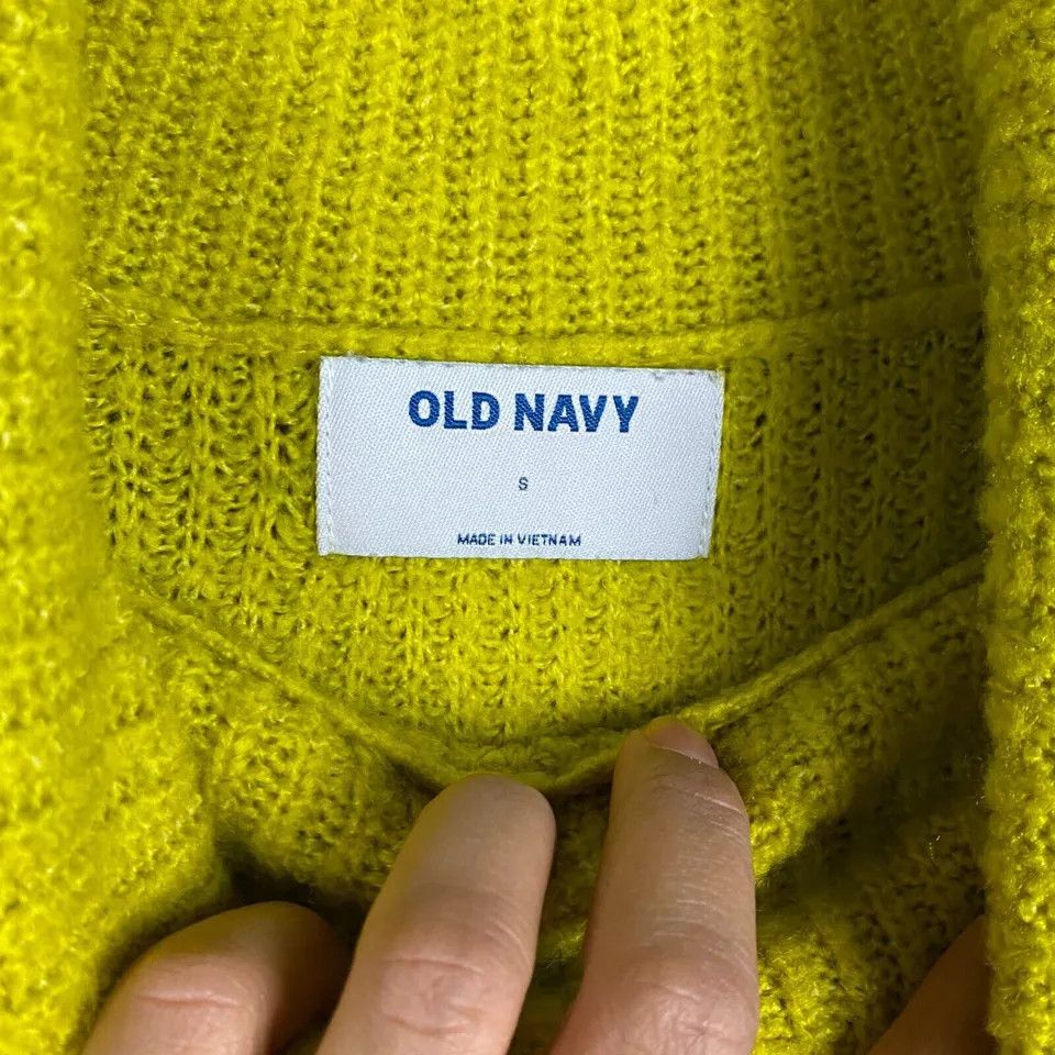 Old Navy Old Navy Knitted Sweater Women's Small Cowl Neck Yellow S Size S / US 4 / IT 40 - 3 Thumbnail