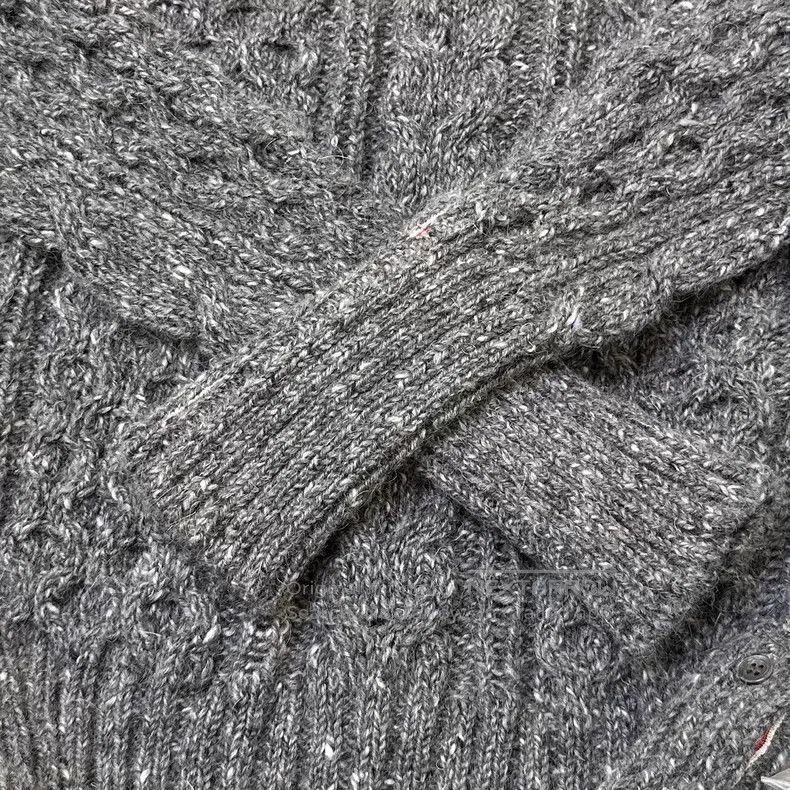 Thom Browne Thom Browne Heather Grey Four Stripe Wool Sweater Size US XS / EU 42 / 0 - 6 Thumbnail