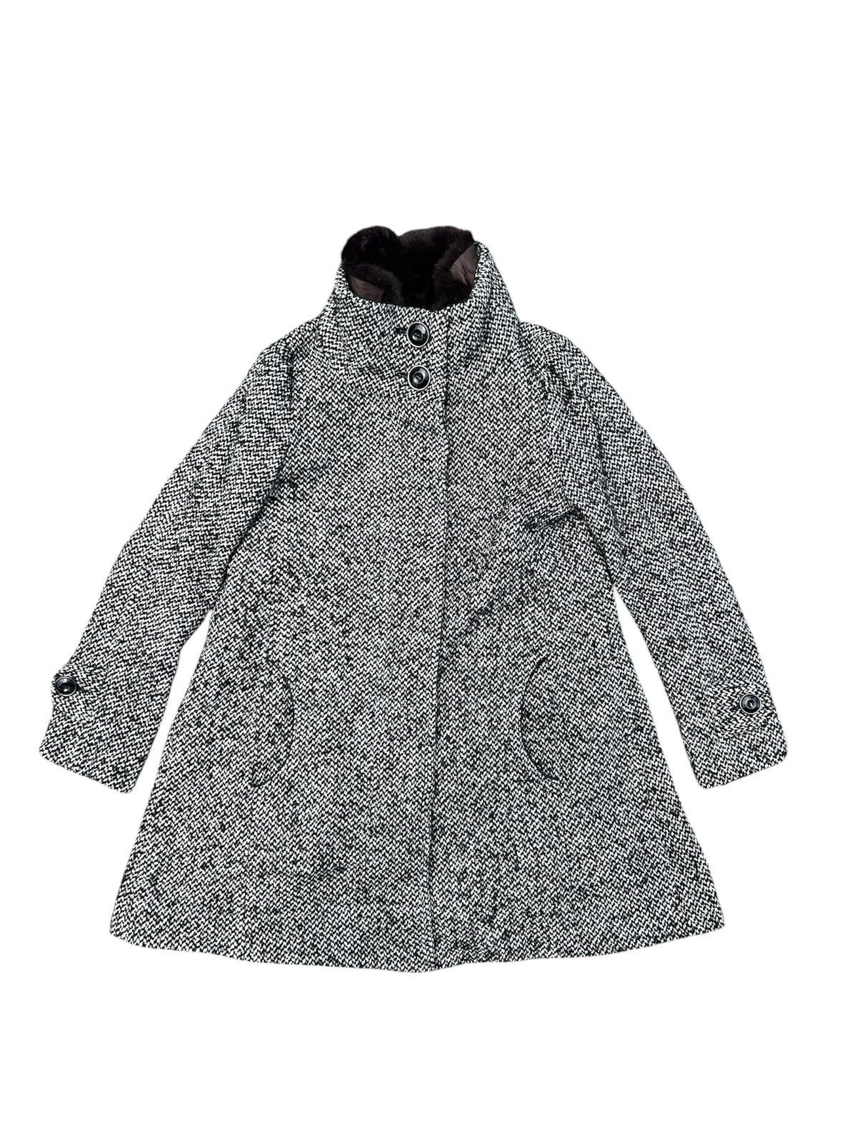 Vintage Bonappetit Vintage Faux Fur Button Wool Jacket Size M / US 6-8 / IT 42-44 - 1 Thumbnail