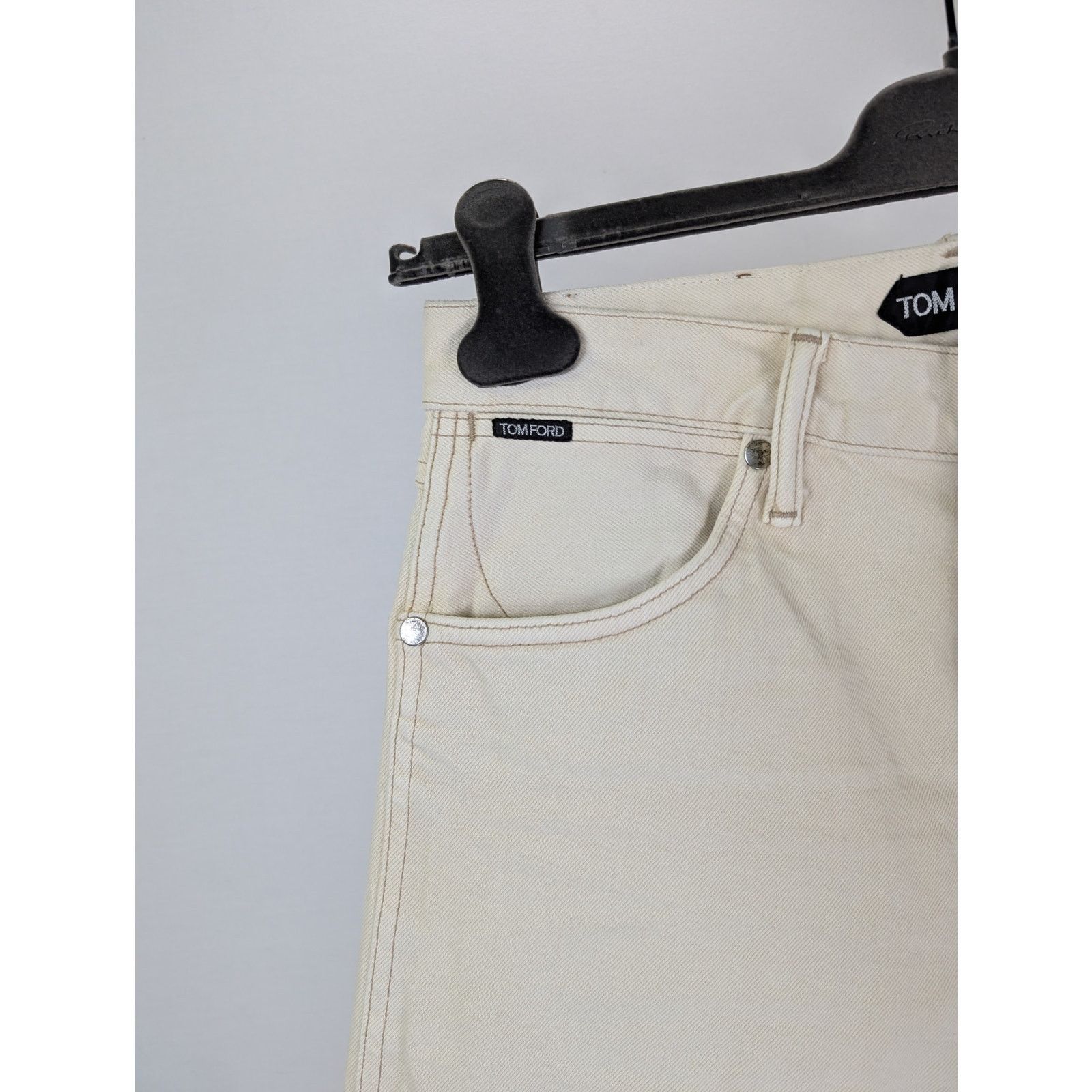 Tom Ford o1rshd1 Tapered Denim Jeans in White Size US 29 - 7 Thumbnail