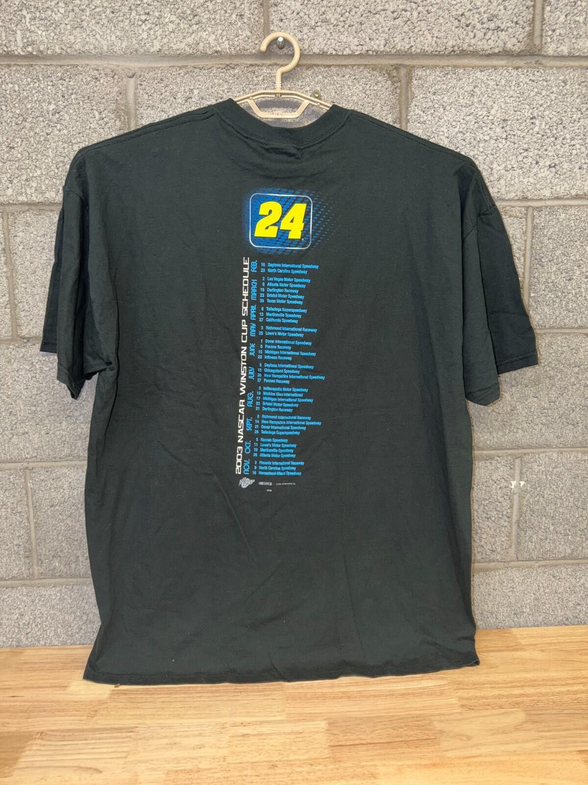 Winners Circle Vintage Jeff Gordon #24 Face The Race NASCAR T Shirt 2003 Size ONE SIZE - 3 Thumbnail