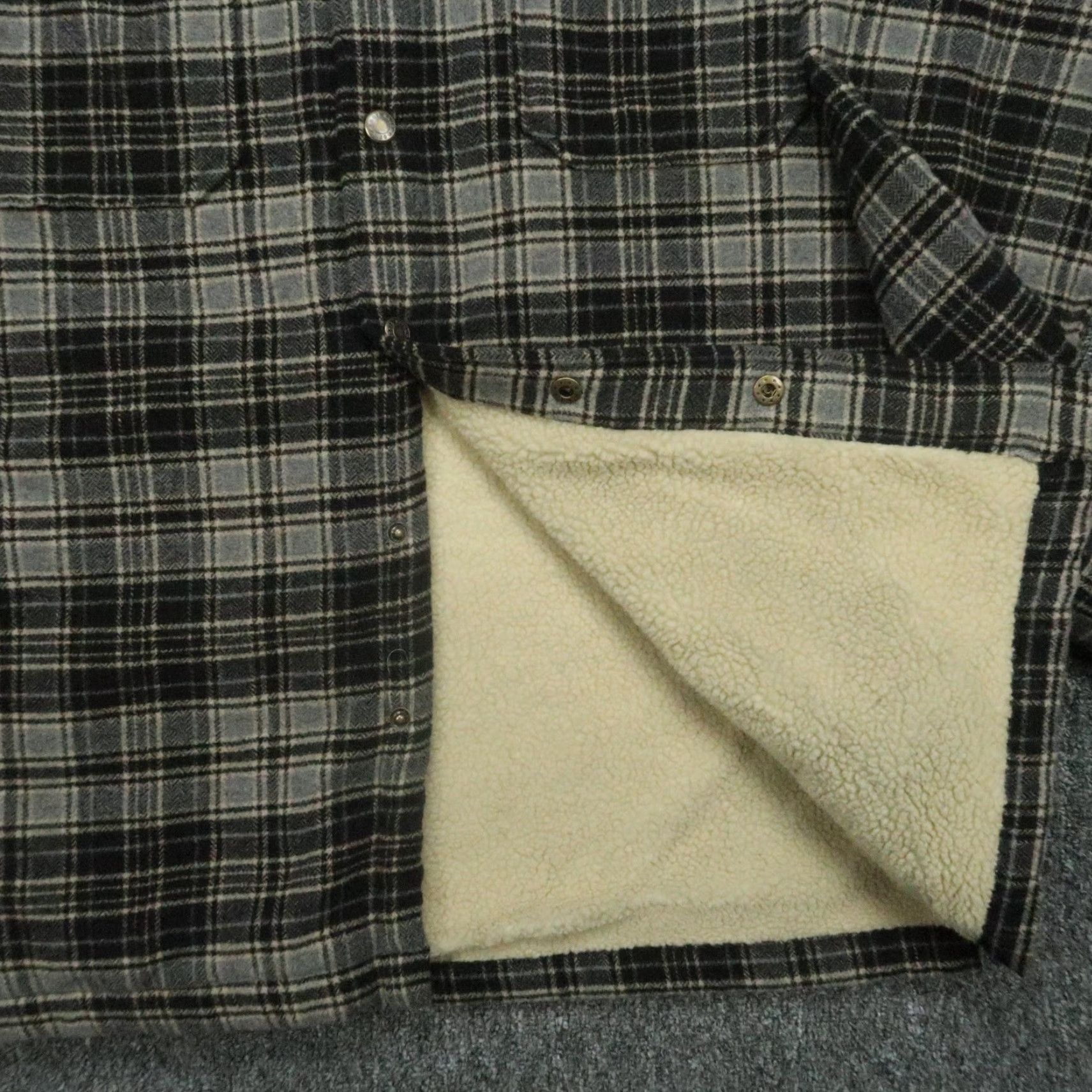 Eddie Bauer Eddie Bauer Jacket Mens Small Black Gray Plaid Sherpa Lined Wool Blend Outdoor Size US S / EU 44-46 / 1 - 4 Thumbnail