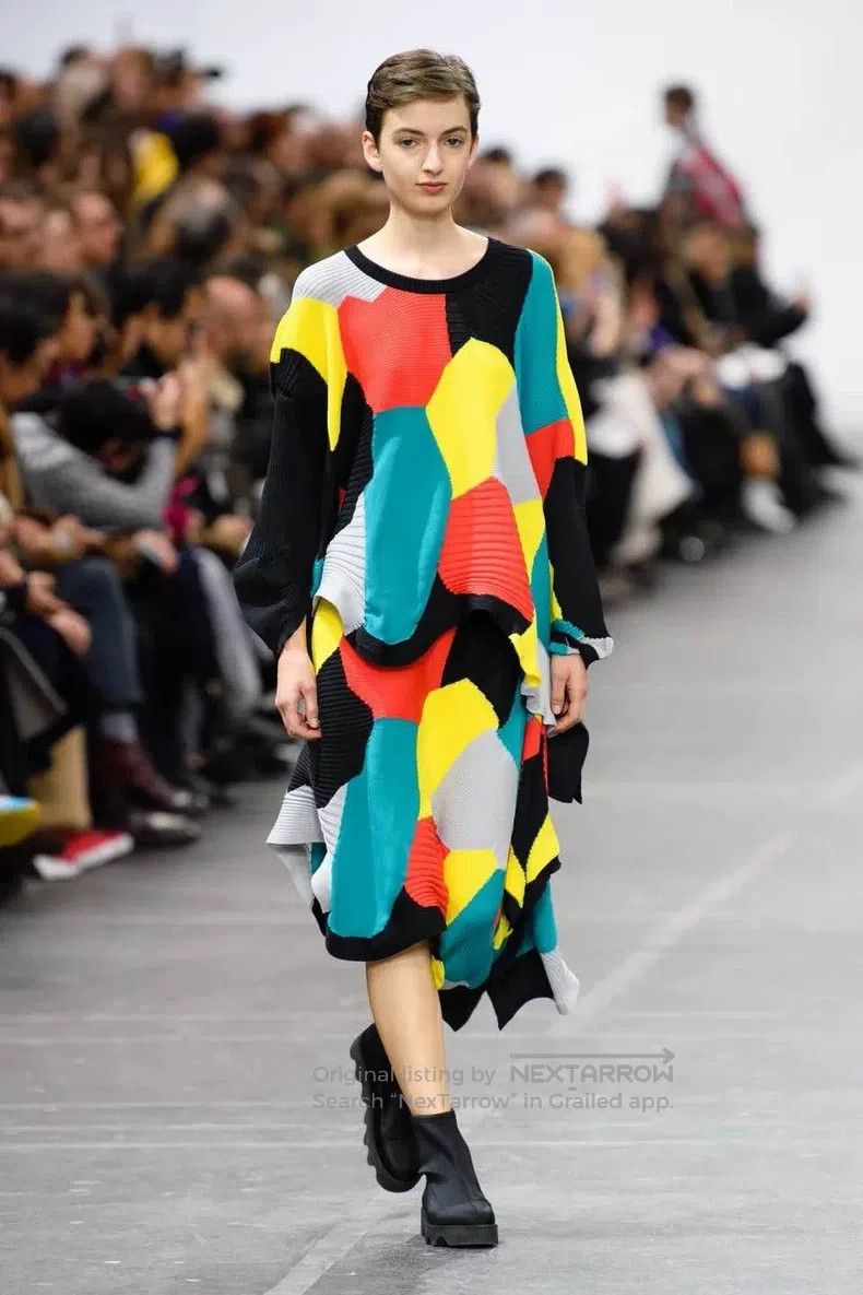 Issey Miyake Issey Miyake Multi Color Rib Ruffle Knit Top Size M / US 6-8 / IT 42-44 - 9 Thumbnail