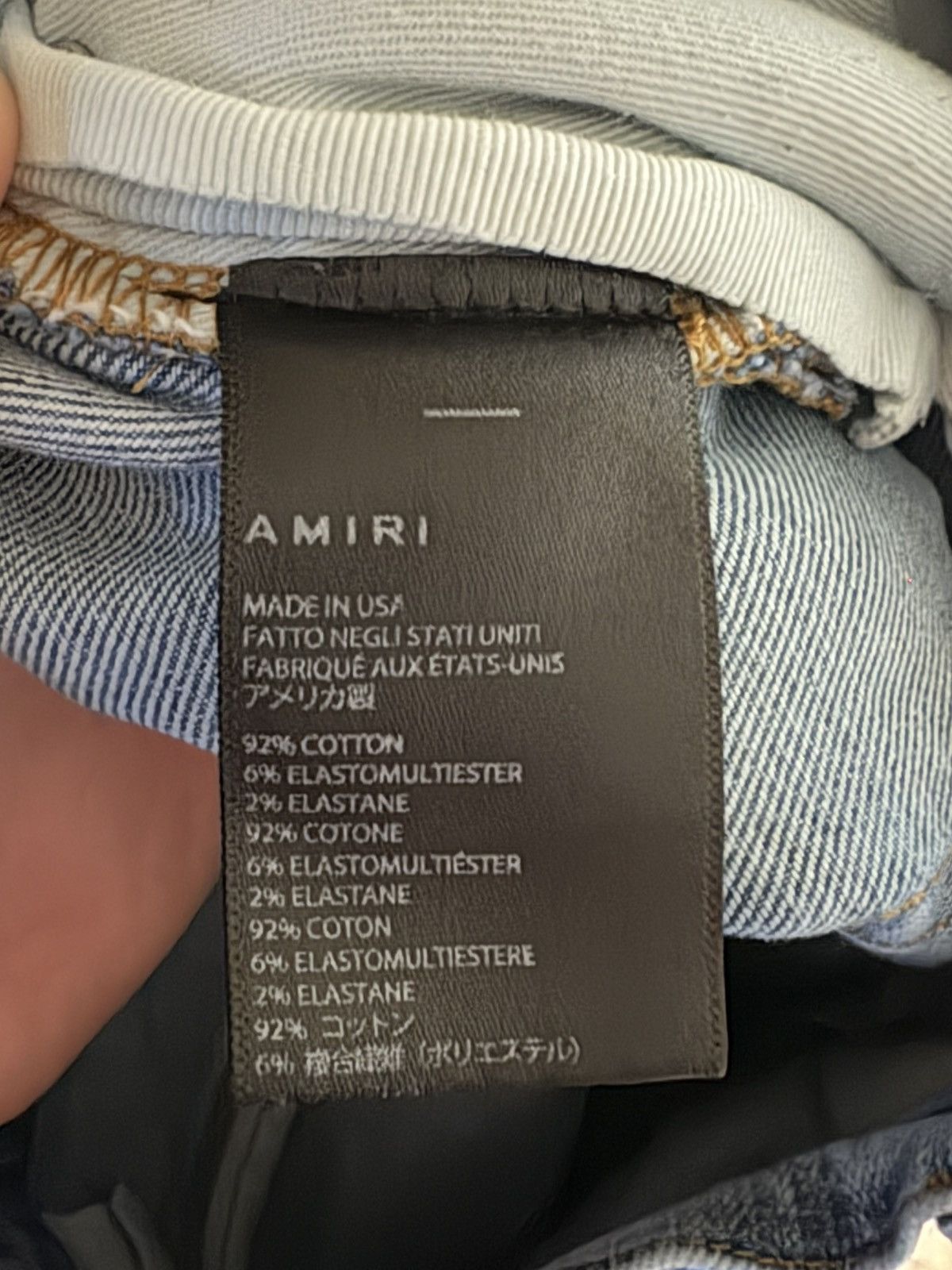 Amiri Amiri MX1 Light Wash Iridescent Patch Jeans - Size 32 Size US 32 / EU 48 - 6 Thumbnail