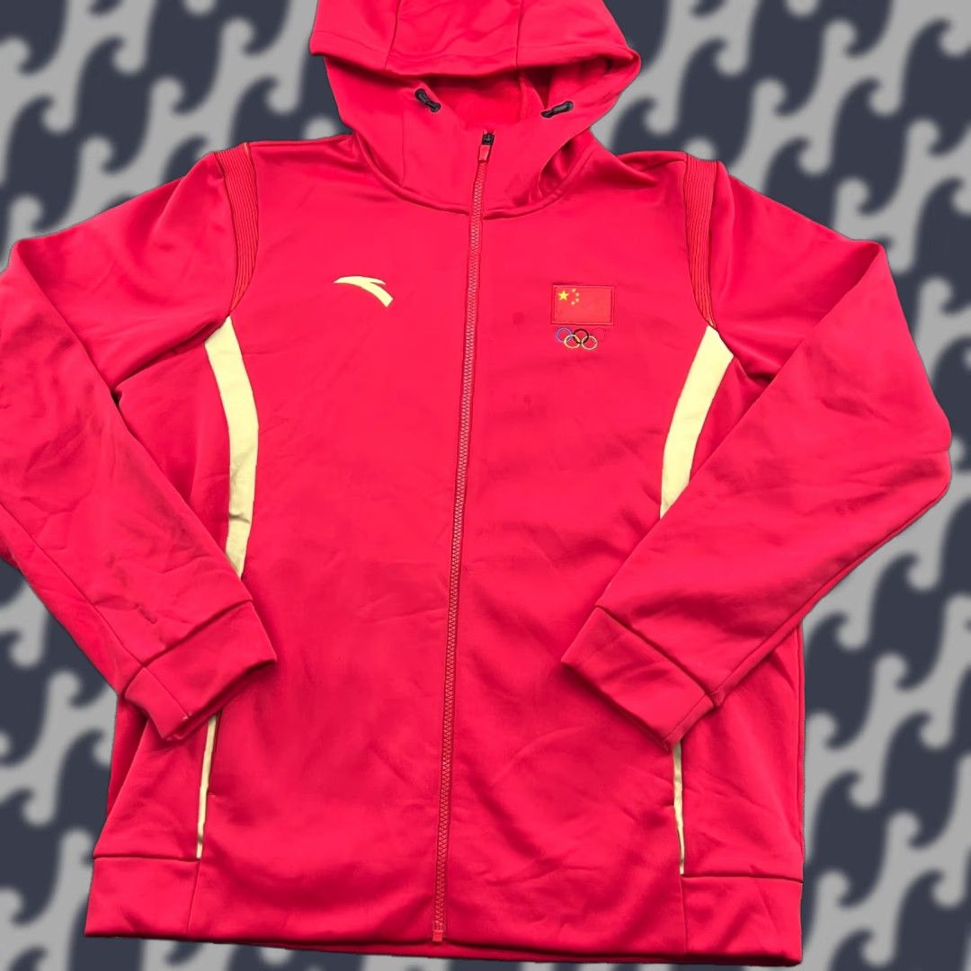 Vintage ANTA SPORTS BEIJING 2022 Winter Olympics Team Issue China Jacket 2XL Hooded Red Size US XXL / EU 58 / 5 - 1 Thumbnail