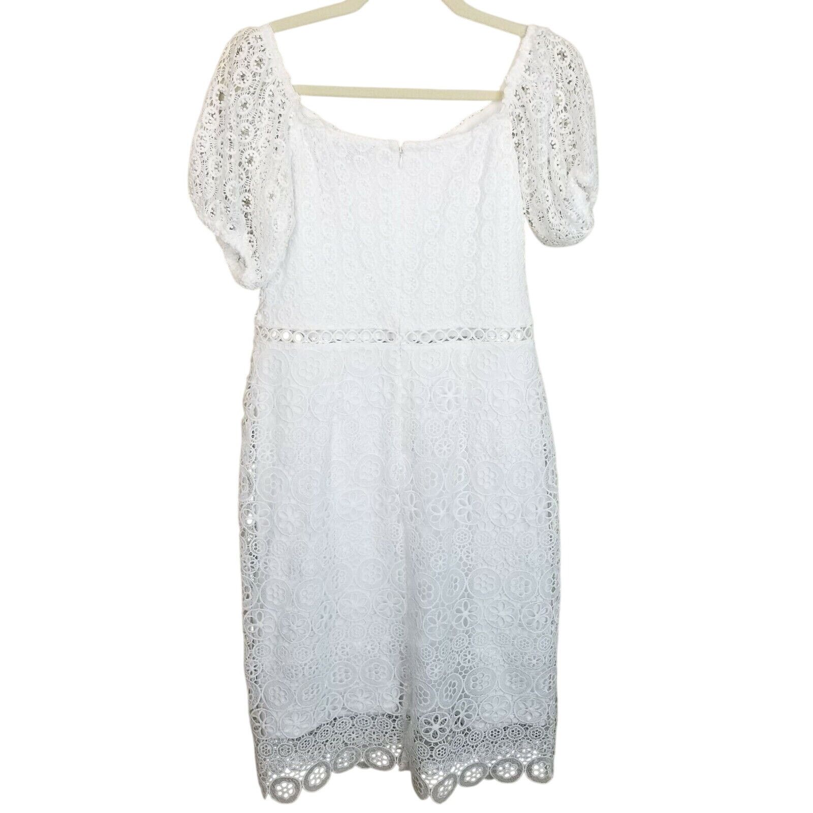 Express Express Womens Off Shoulder Crochet Lace Midi Dress Size M Size M / US 6-8 / IT 42-44 - 8 Thumbnail