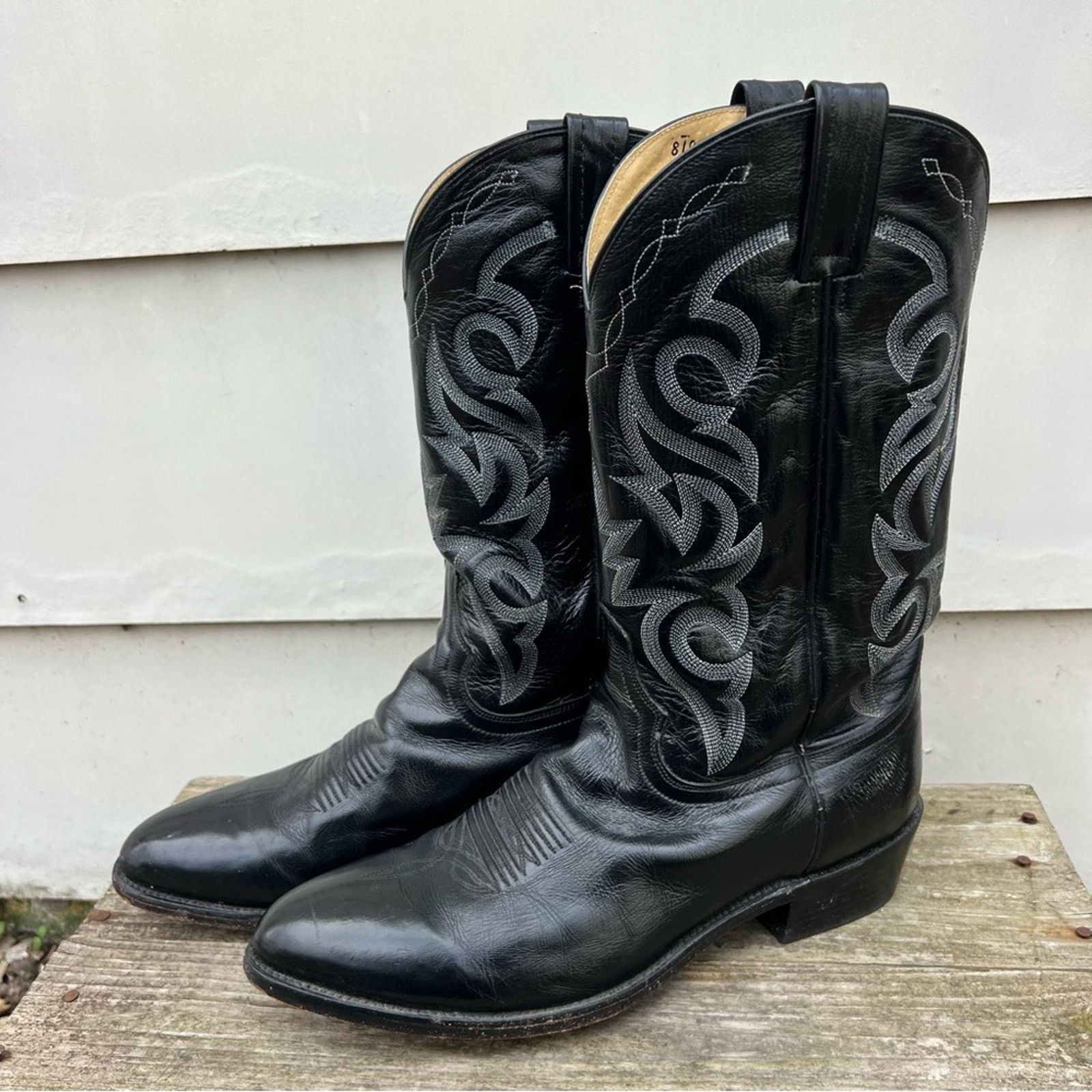 Dan Post Dan Post 11 1/2 EW Mignon Black Round Toe Cowboy Boots Size US 11.5 / EU 44-45 - 3 Thumbnail