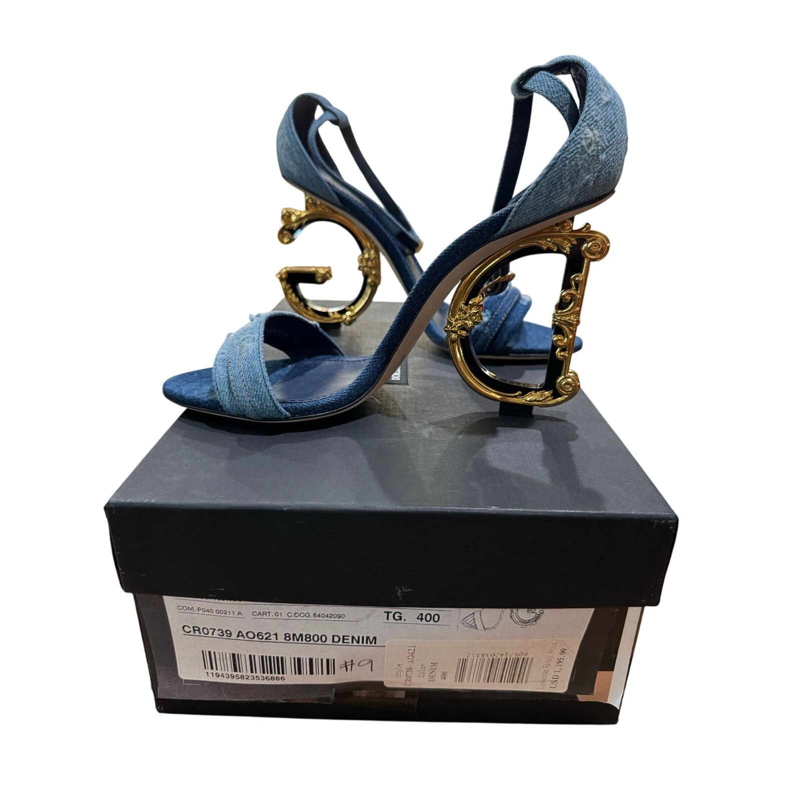 Dolce & Gabbana Dolce&Gabbana 105mm DG Heel Patchwork Sandals sz. 39 EU Size US 9 / IT 39 - 5 Thumbnail