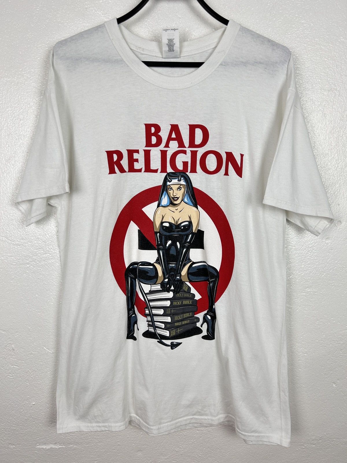 Band Tees Bad Religion Band World Tour 2017 Latex Suit Nun T-Shirt