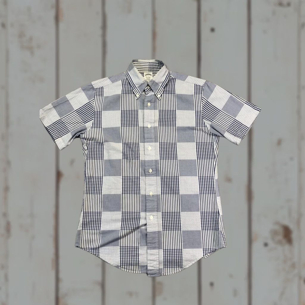Brooks Brothers Brooks Brothers Shirt Mens Small Blue Plaid Short Sleeve Button Down Casual Size US S / EU 44-46 / 1 - 1 Thumbnail