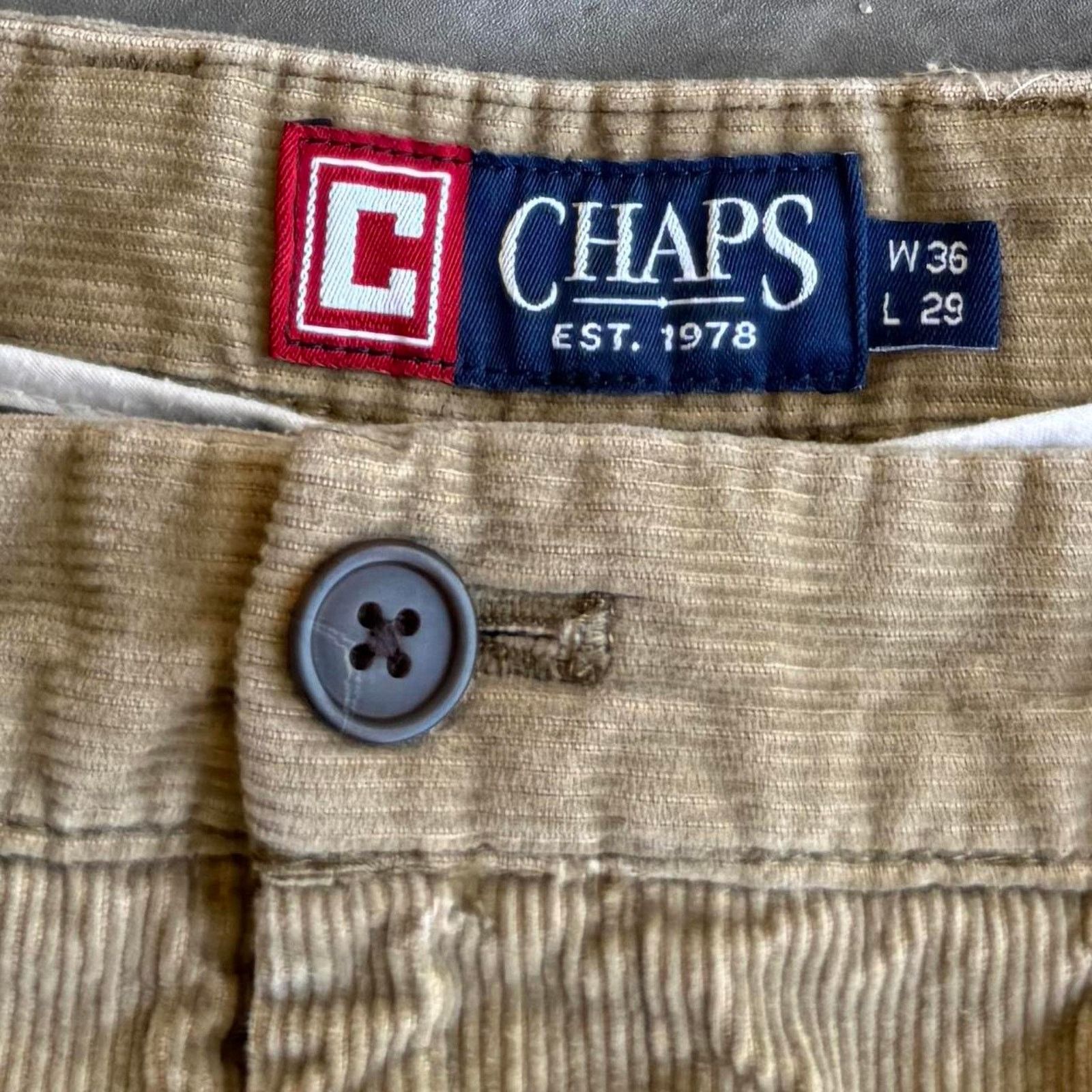 Chaps × Vintage Vintage Y2K Chaps Tan Essential Corduroy Dress Pants Size US 36 / EU 52 - 3 Thumbnail