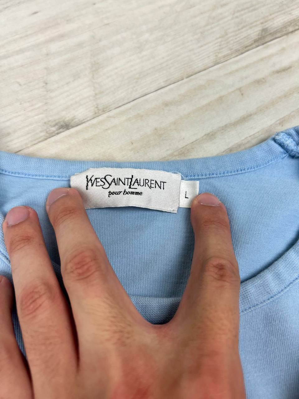 Yves Saint Laurent Yves Saint Laurent T-Shirt Long Sleeve Big Logo YSL Size US L / EU 52-54 / 3 - 7 Thumbnail