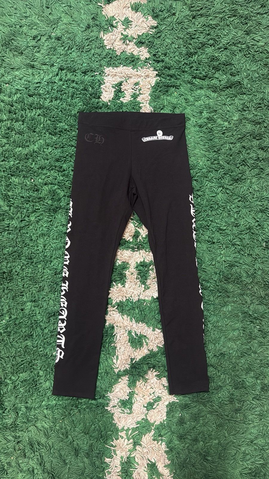 Chrome Hearts Chrome Hearts “Scroll Logo” Leggings (Black/White Size 28" / US 6 / IT 42 - 1 Thumbnail