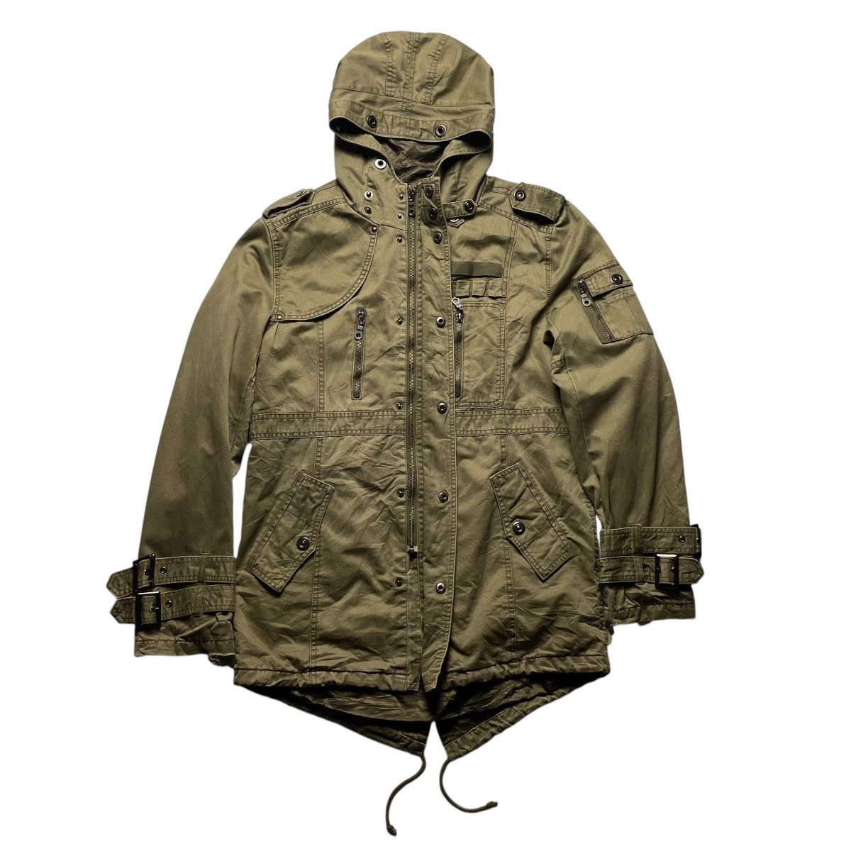 14th Addiction ROUSHATTE STANDARD MULTIPOCKET BONDAGE HOODIE PARKA JACKET Size US L / EU 52-54 / 3 - 3 Thumbnail