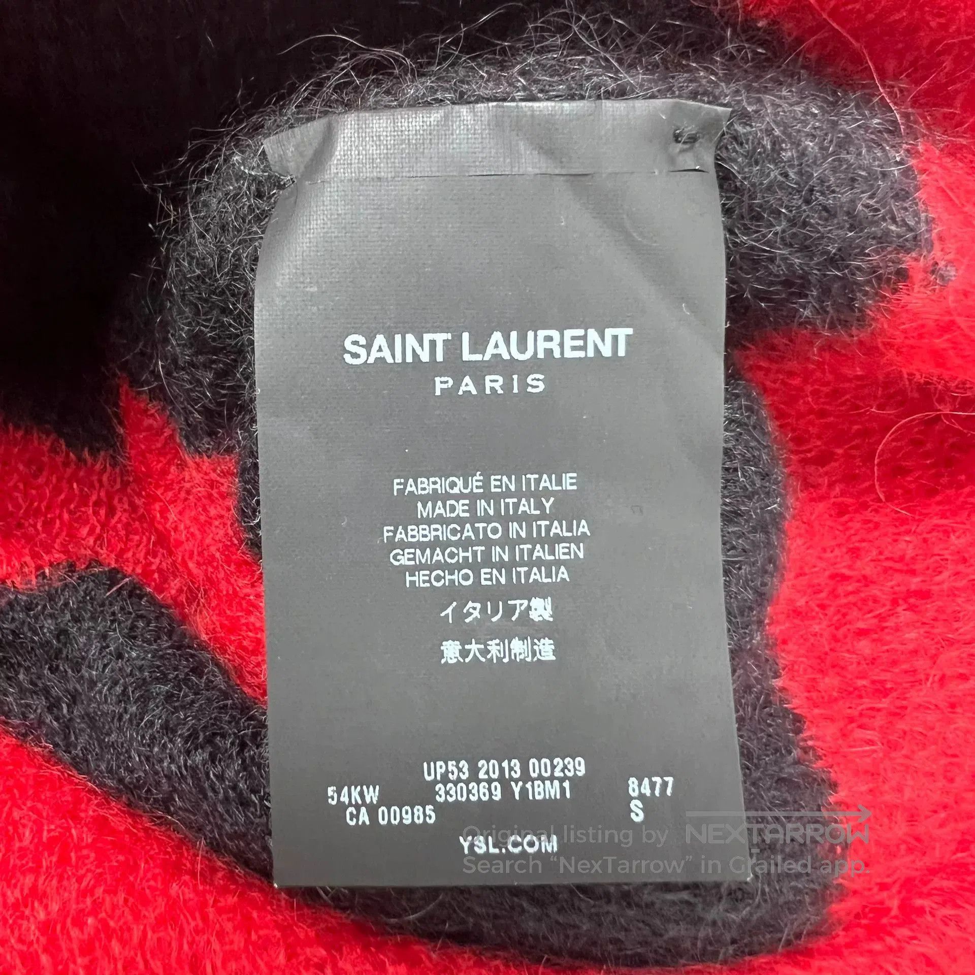 Saint Laurent Paris Saint Laurent Black Red Stripe Knit Cardigan. Size US S / EU 44-46 / 1 - 6 Thumbnail