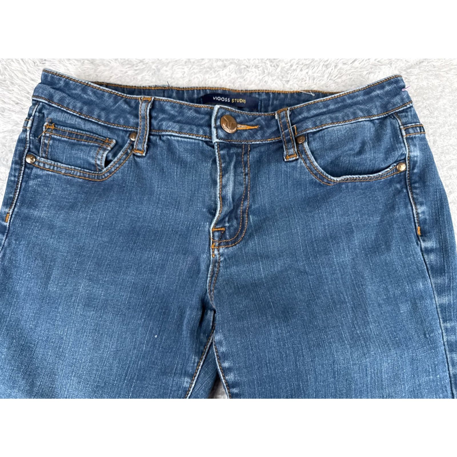 Vintage VINTAGE VIGOSS Women's Jeans 30x32 Blue Denim Straight Leg Cotton Blend Low Rise Regular Fit 10 Size 32" / US 10 / IT 46 - 4 Thumbnail