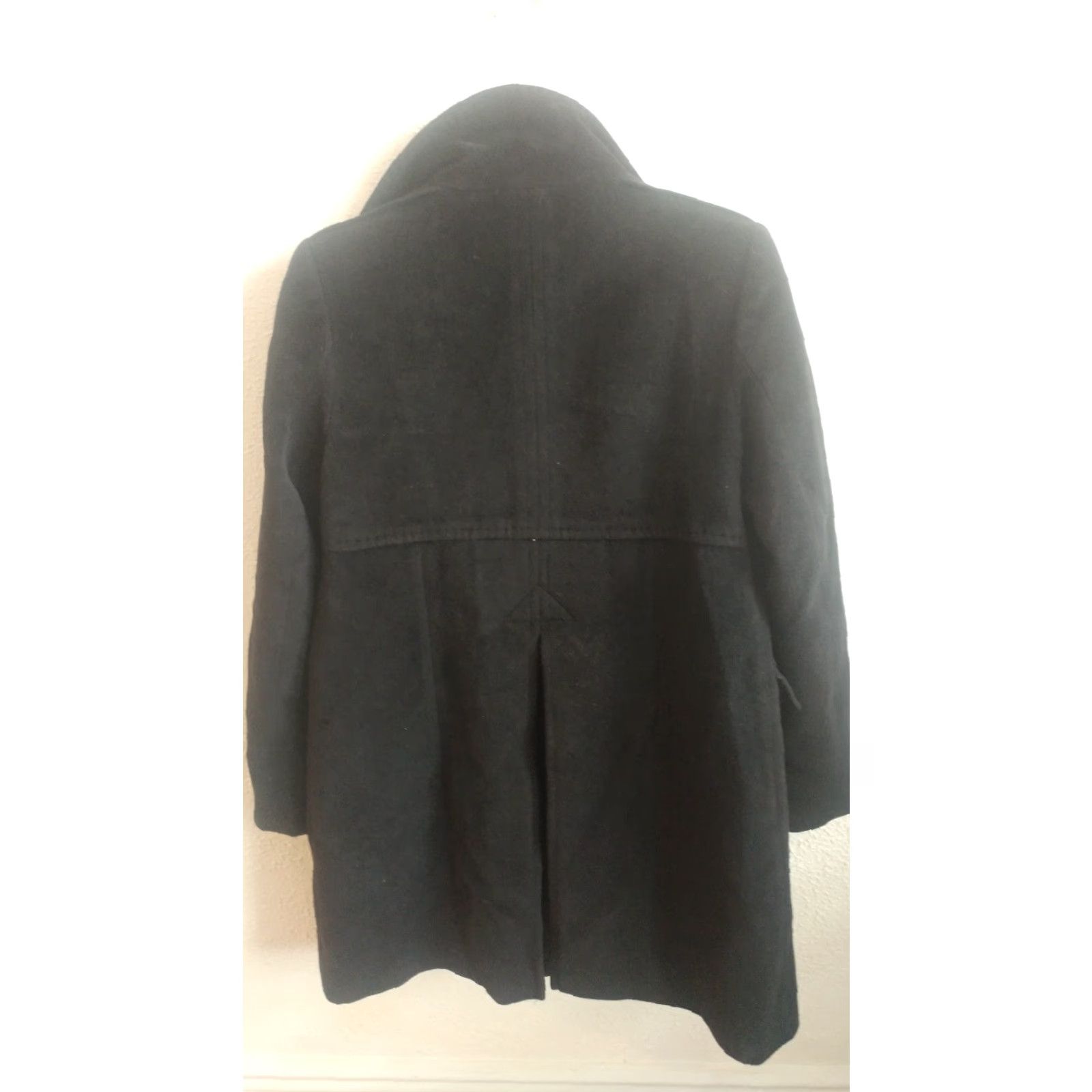 Kenneth Cole VINTAGE Kenneth Cole New York Womens Coat Pea Trench Wool Black Pockets Front DB Size 4 12 Womens Mens Girls Size XL / US 12-14 / IT 48-50 - 3 Thumbnail