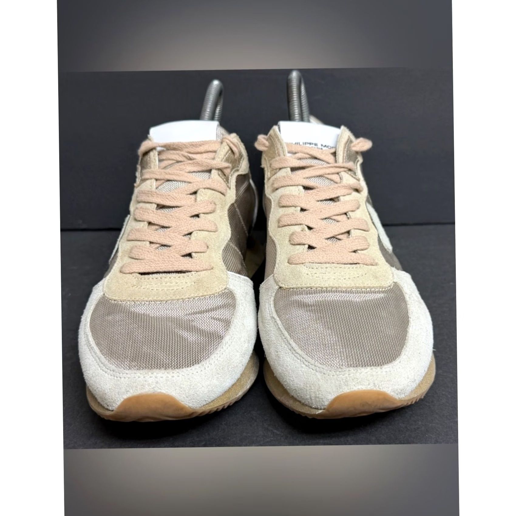 Philippe Model Philippe Model Paris Womens Low-Top Sneakers in Suede & Leather Gold EU 39 Size US 8 / IT 38 - 5 Thumbnail