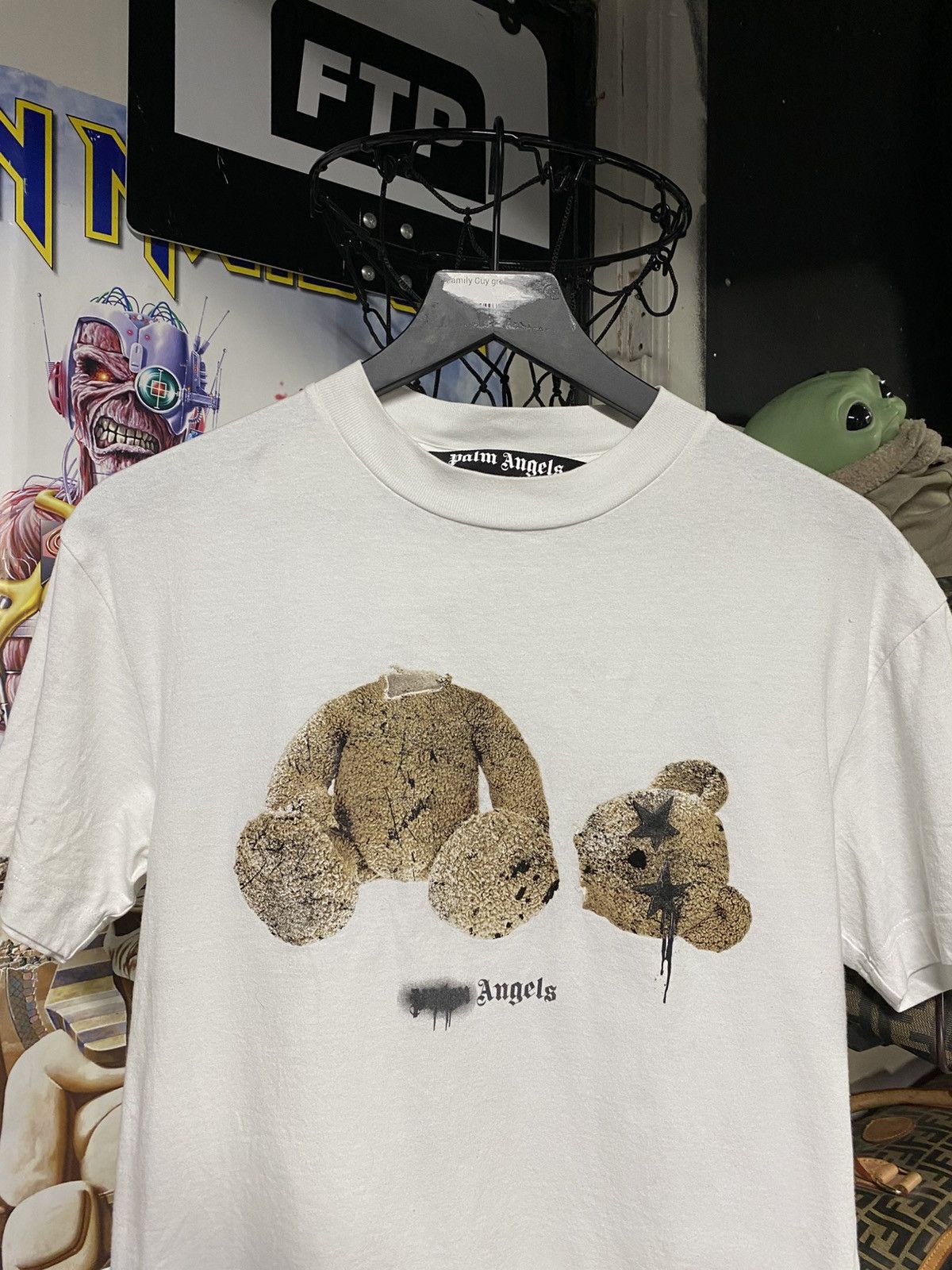 Palm Angels Kill the Bear White T-Shirt Size Small