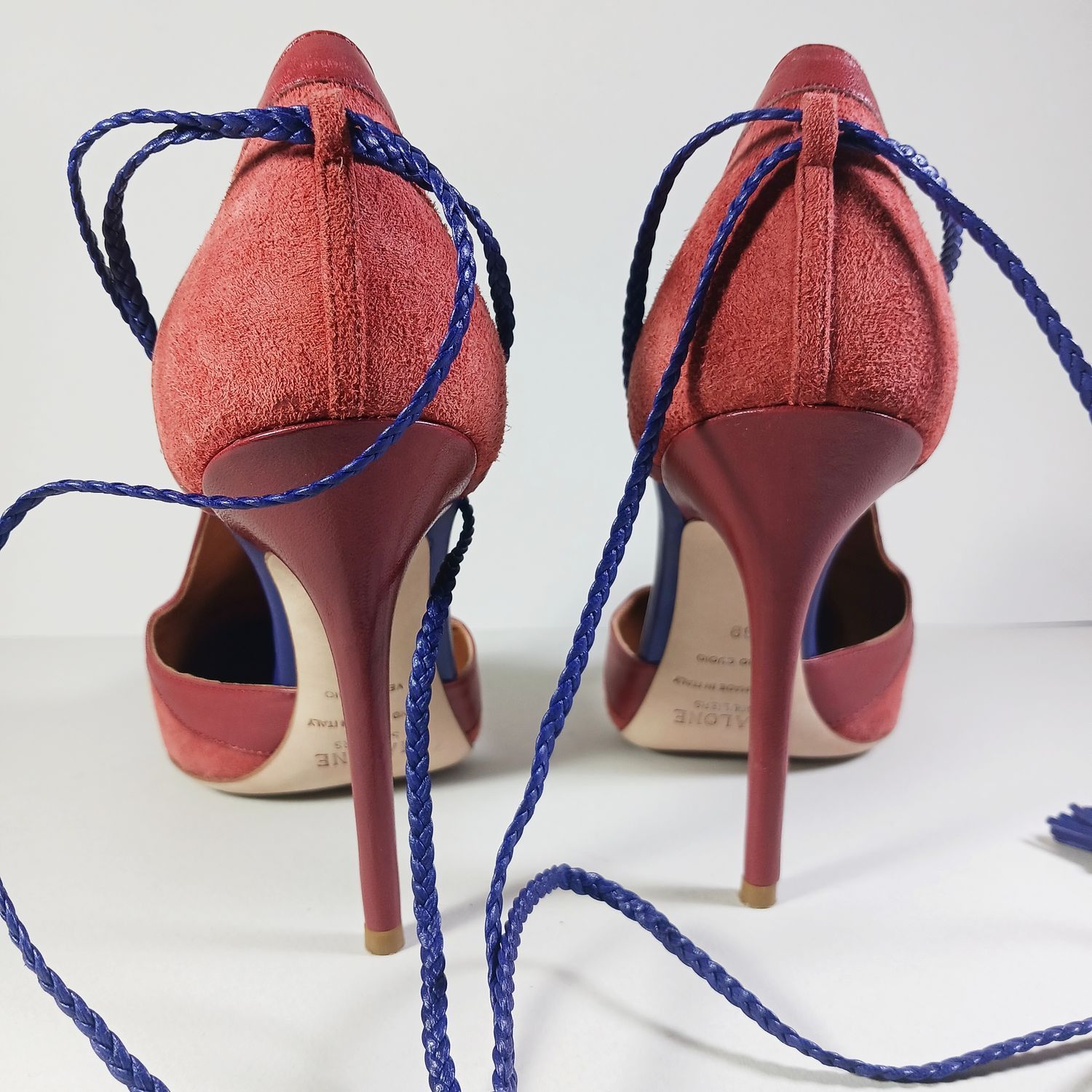 Malone Souliers Malone Souliers Haji Lace-Up Leather Trimmed Suede Pumps Size US 9 / IT 39 - 5 Thumbnail
