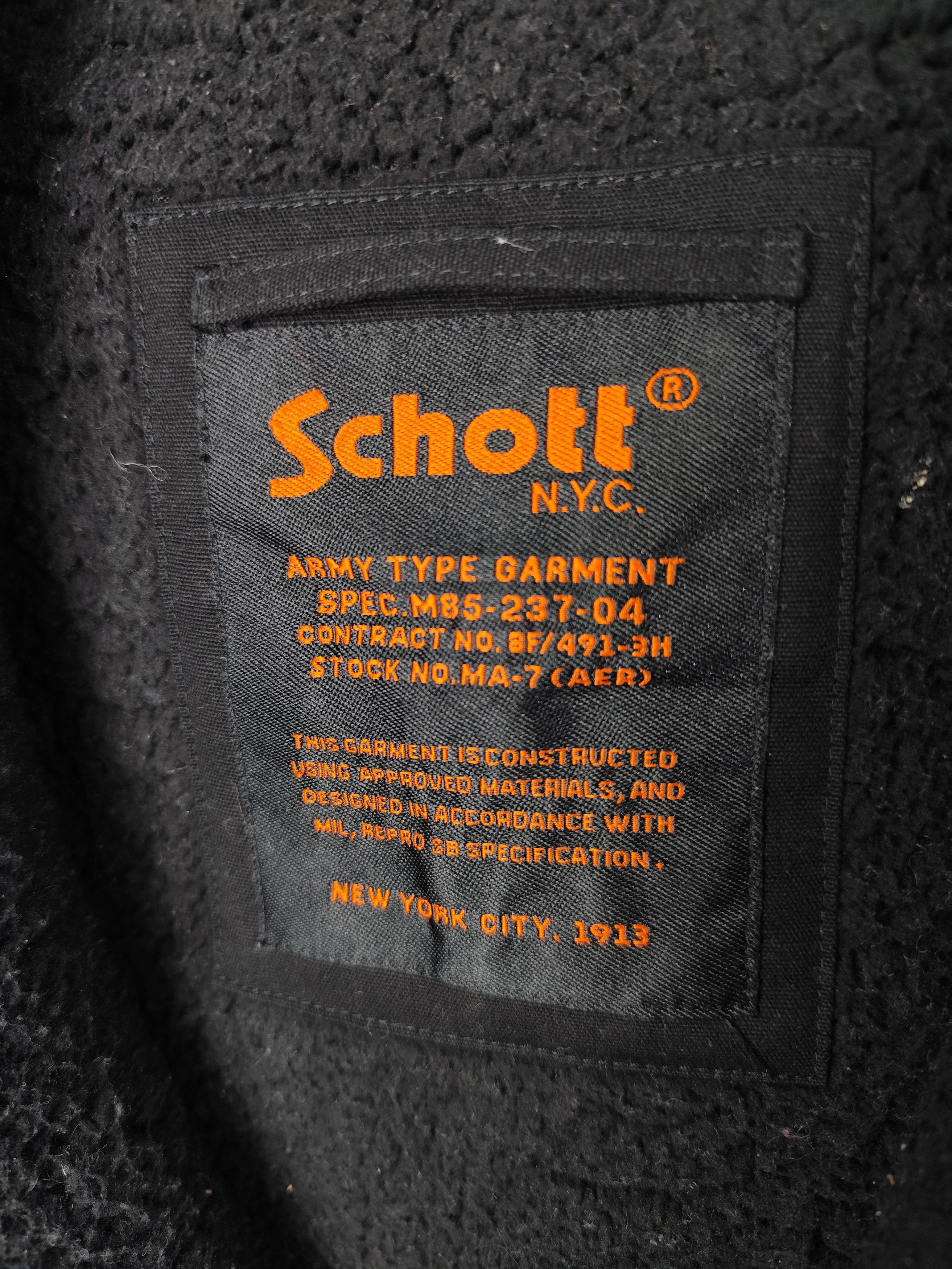 Schott Vintage streetwear sportswear Scott Sherpa fleece jacket Size US XL / EU 56 / 4 - 4 Thumbnail