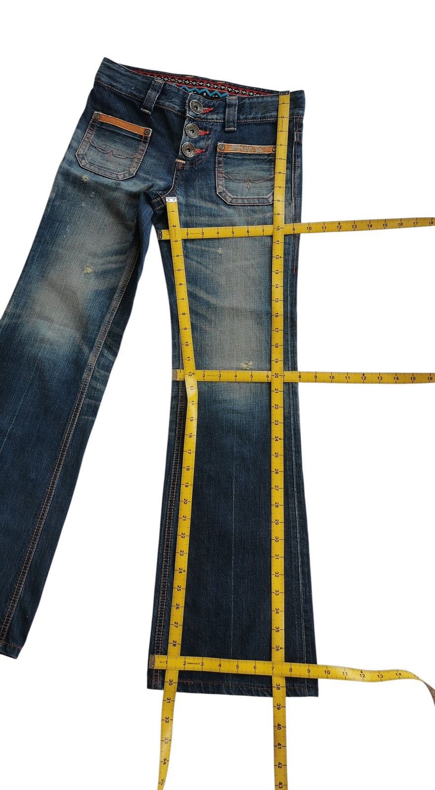 Tornado Mart Vtg Edwin BlueTrip Bushpant Mudwash Bootcut,Flared Denim Size US 28 / EU 44 - 10 Thumbnail