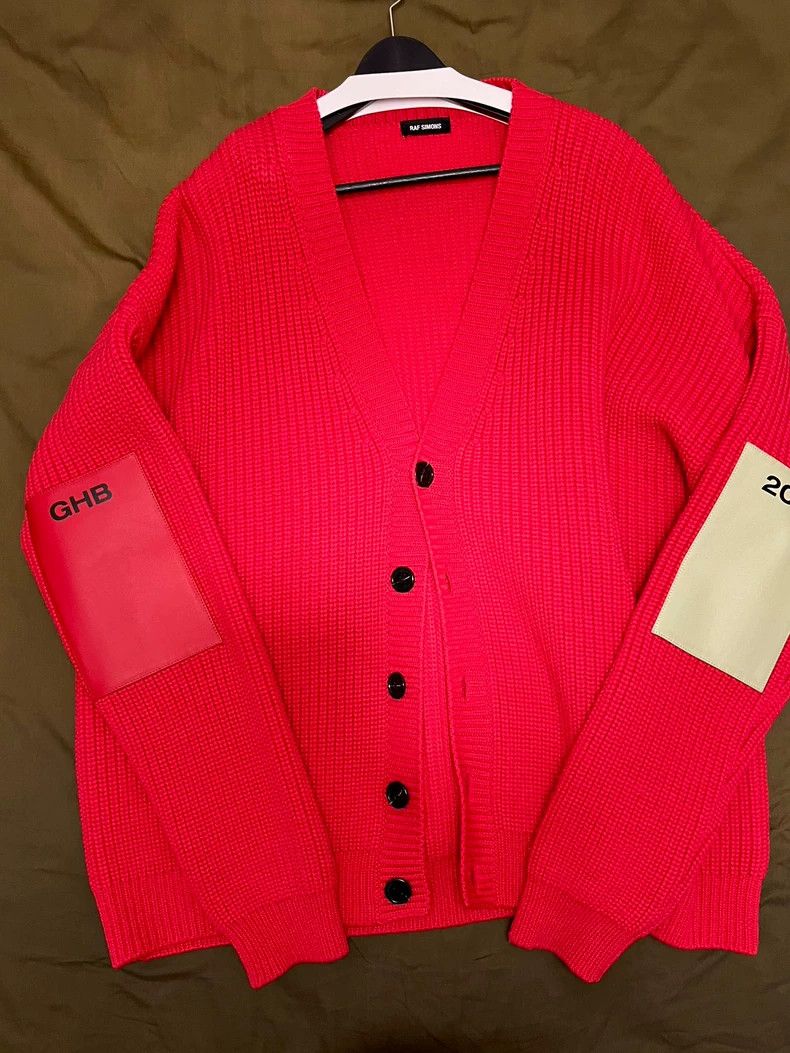 Raf Simons Raf simons Elbow contrast stitching first-cut wool cardiga Size US M / EU 48-50 / 2 - 1 Thumbnail