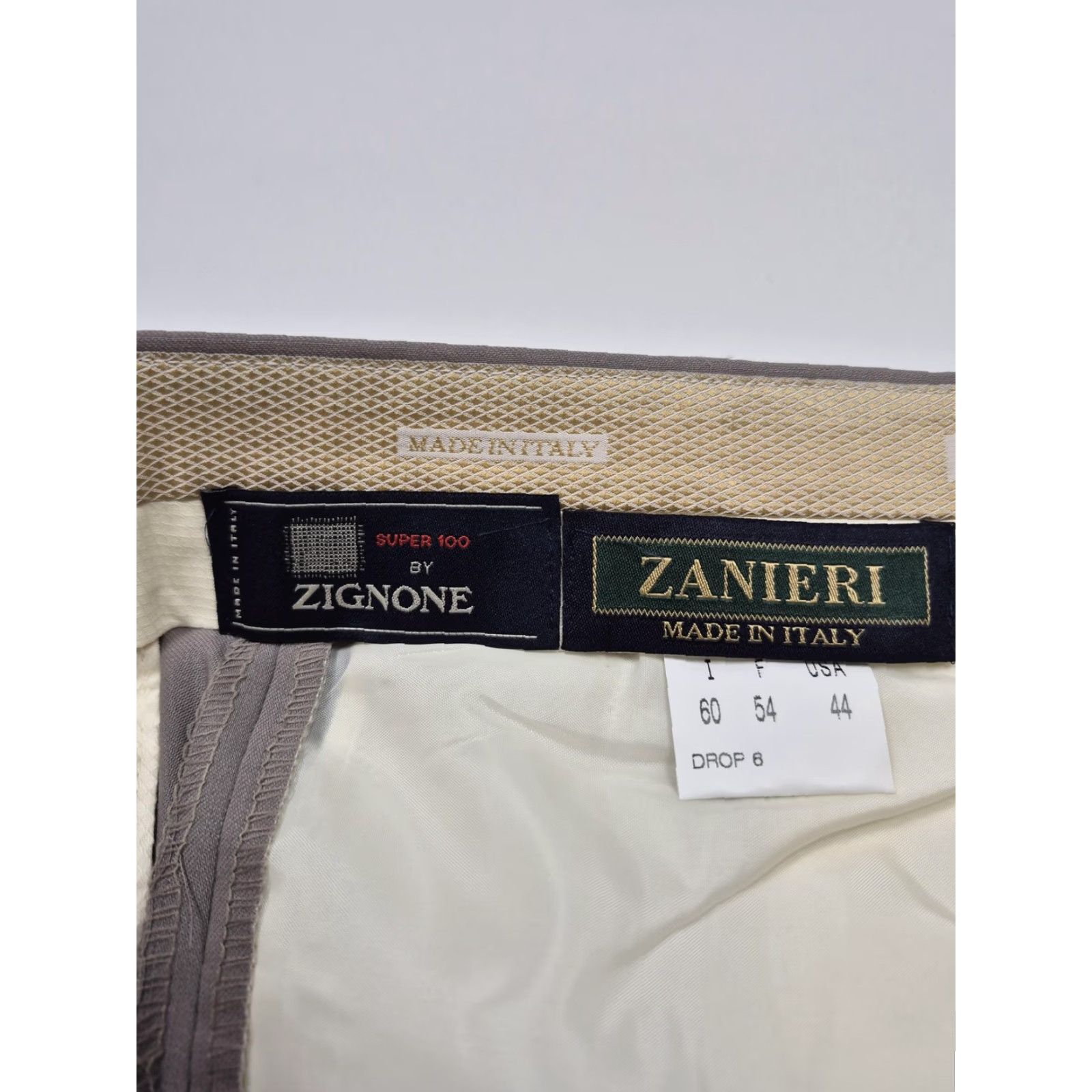 Vintage Zanieri Dress Pants Mens 44 Beige Wool Pleated Straight Unhemmed Italy Dress Pants Mens 44 Beige Wool Pleated Straight Unhemmed Italy Size US 44 / EU 60 - 5 Thumbnail