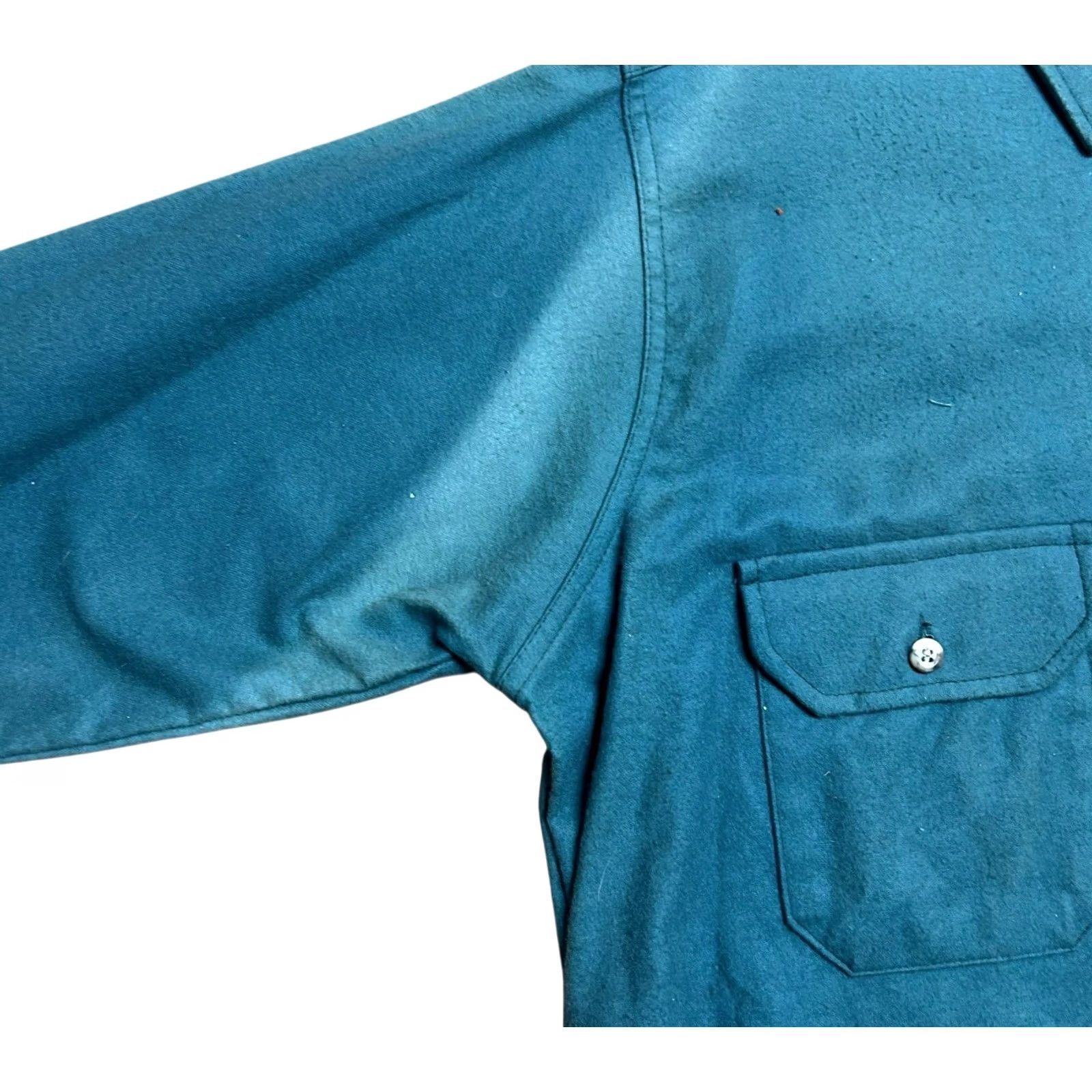 Vintage VINTAGE Sports Afield Green Heavy Weight Chamois Shirt Button-Down Men Large New Size US L / EU 52-54 / 3 - 6 Thumbnail