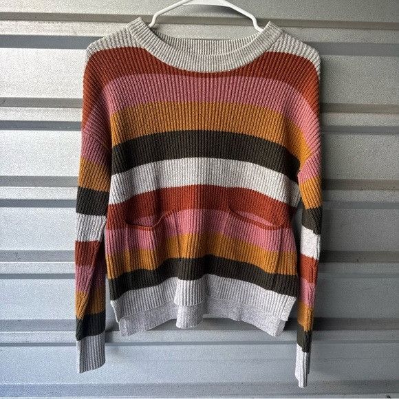 Madewell Madewell Patch Pocket Pullover Sweater in Walton Stripe XS Size XS / US 0-2 / IT 36-38 - 4 Thumbnail