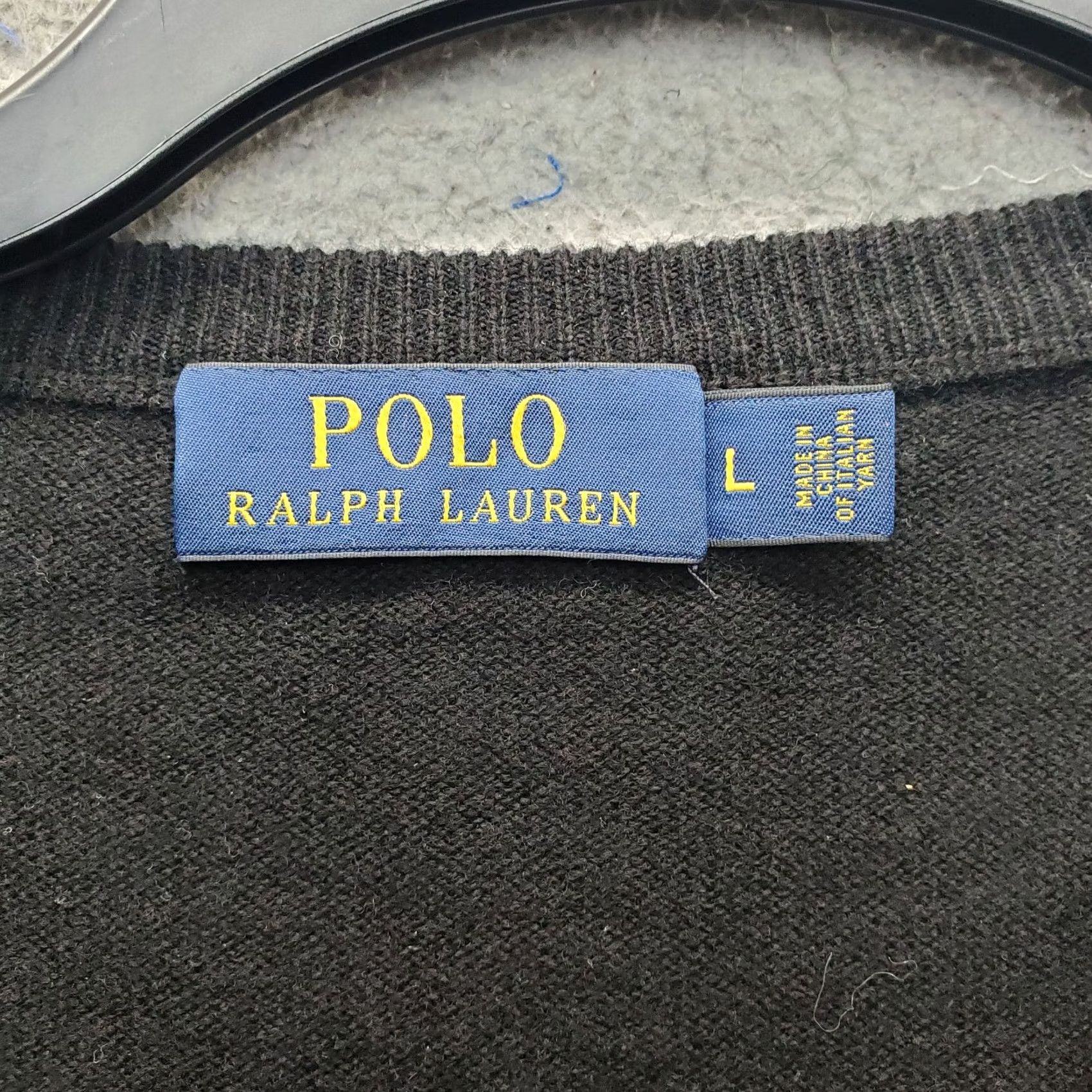 Polo Ralph Lauren Polo Ralph Lauren Sweater Mens L Black Tight Knit Long Sleeve Purple Pony Logo Size US L / EU 52-54 / 3 - 5 Thumbnail