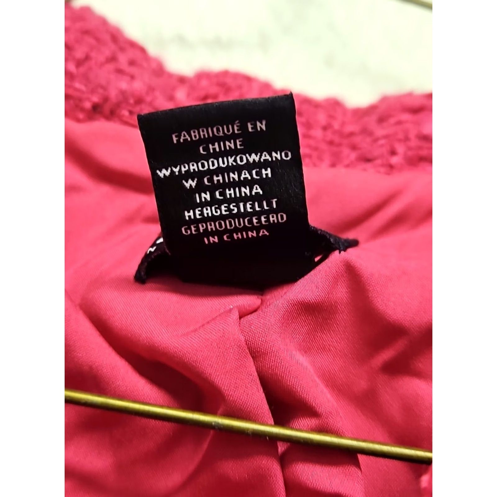 Nicole Miller Nicole Miller New York Women’s Large Pink Tweed Jacket Cropped Blazer Designer Size L / US 10 / IT 46 - 5 Thumbnail