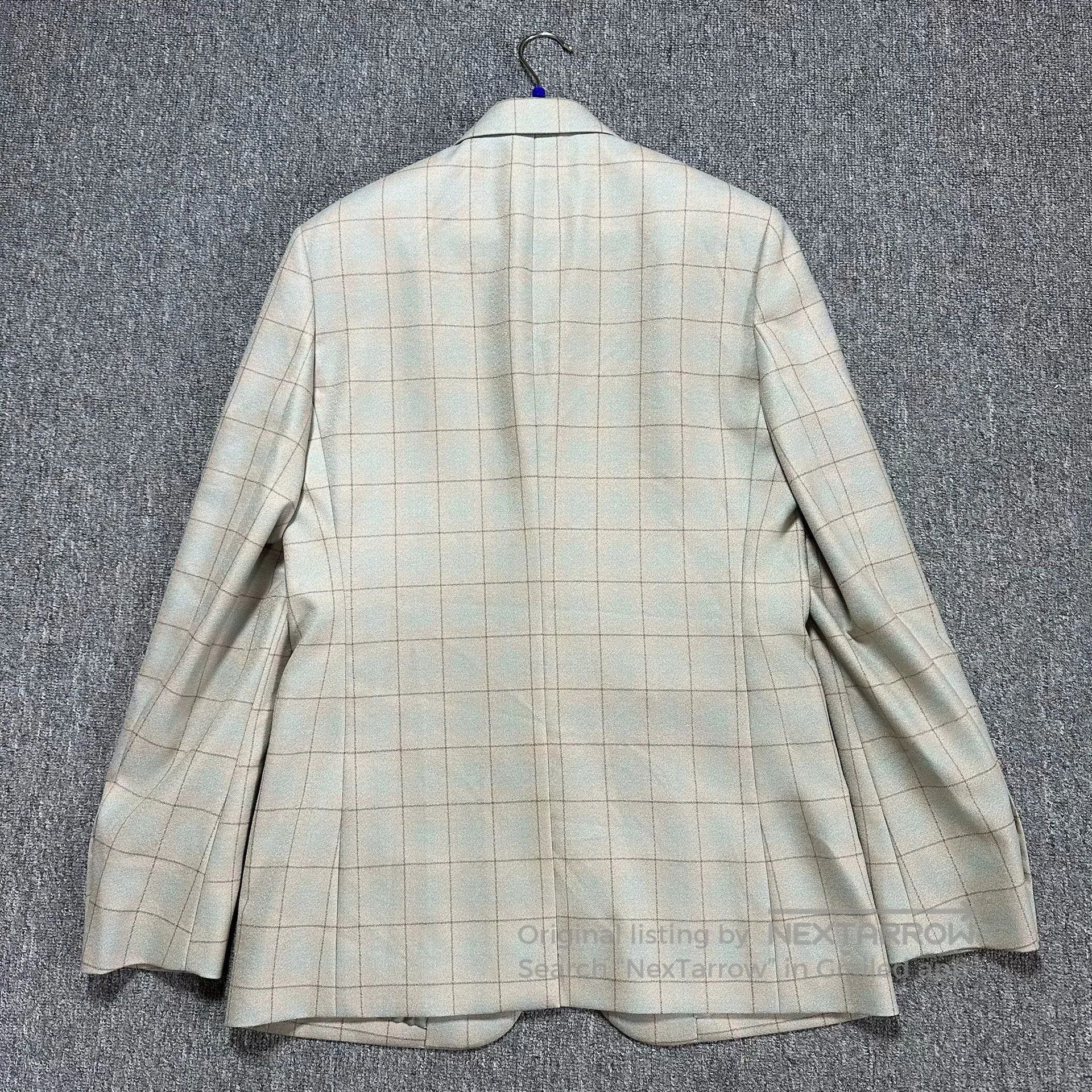 Dior beige checkered wool suit jacket. Size US L / EU 52-54 / 3 - 5 Thumbnail