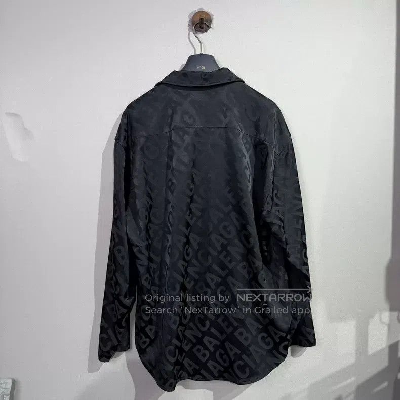 Balenciaga Balenciaga Full Logo Letter Silk Shirt Size XS / US 0-2 / IT 36-38 - 2 Thumbnail
