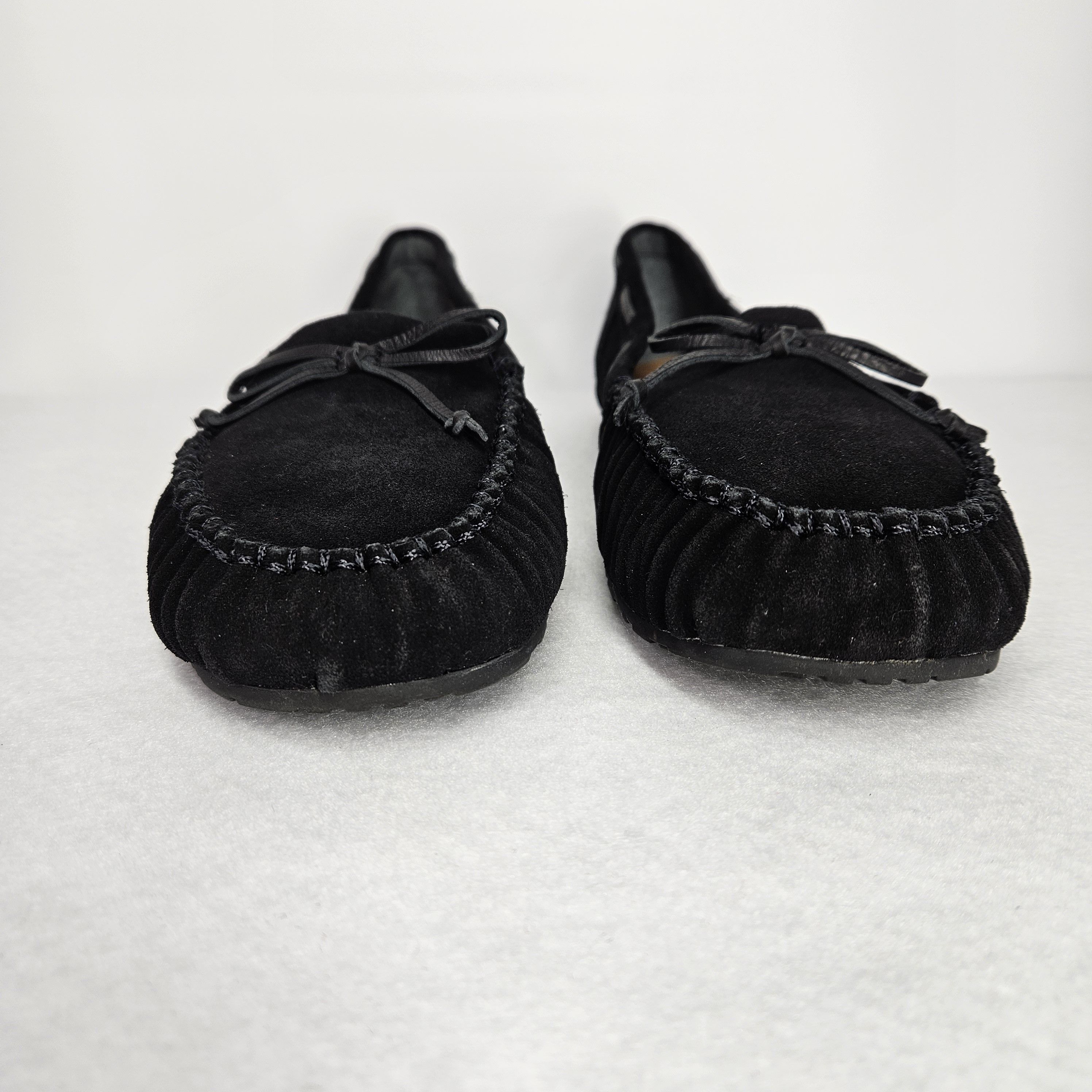 Other Zodiac Size 9.5 Moccasins Slippees Black Suede Leather Rubbe Size US 9.5 / IT 39.5 - 3 Thumbnail